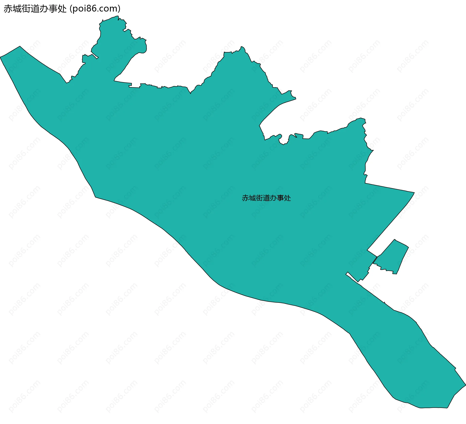 赤城街道办事处边界地图