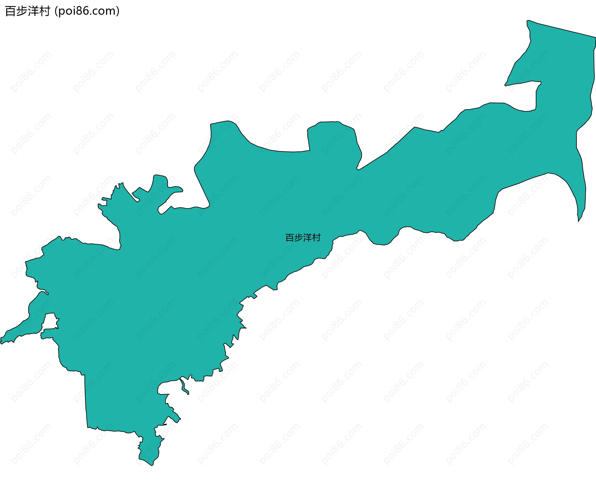 百步洋村边界地图