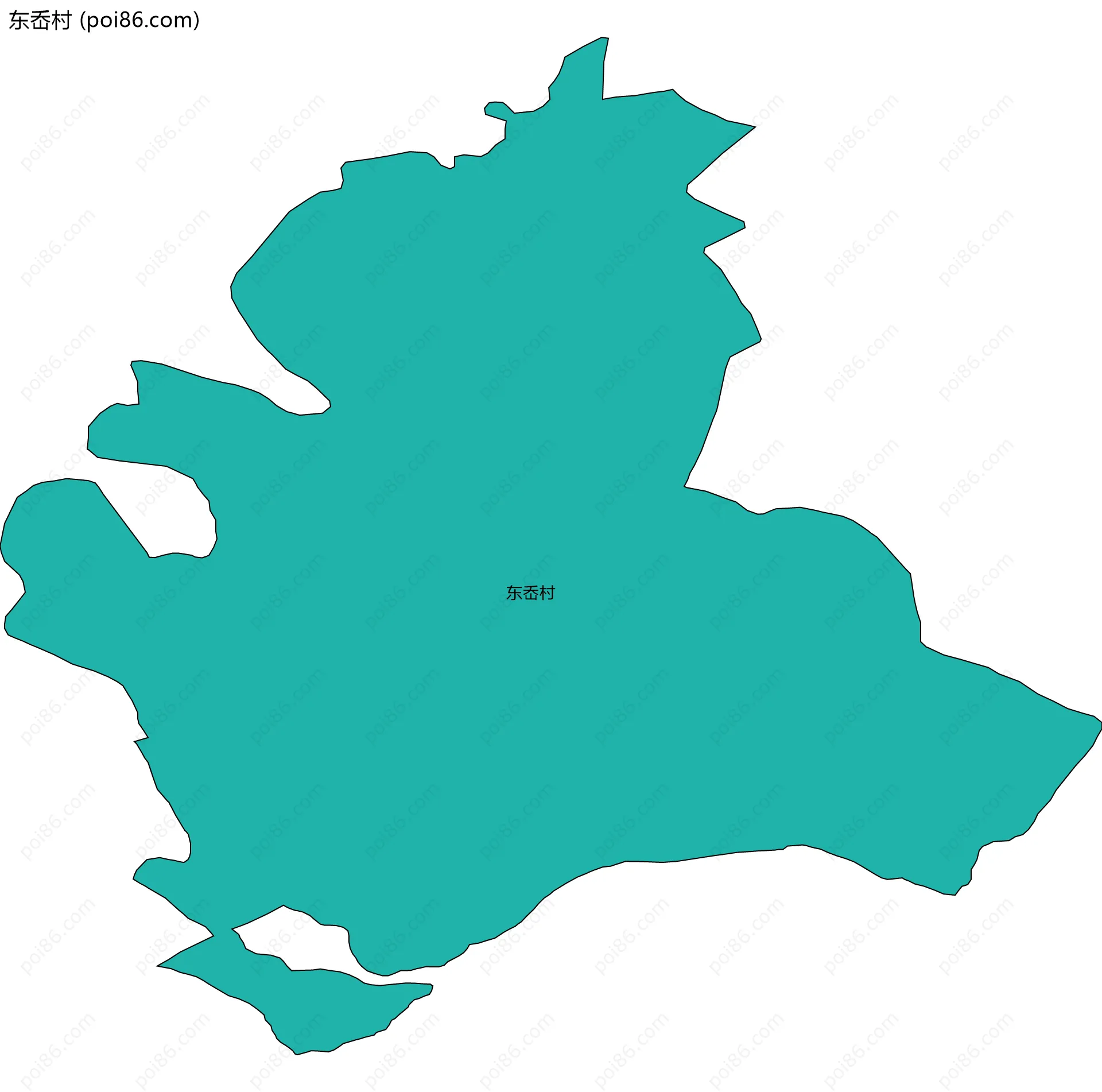 东岙村边界地图