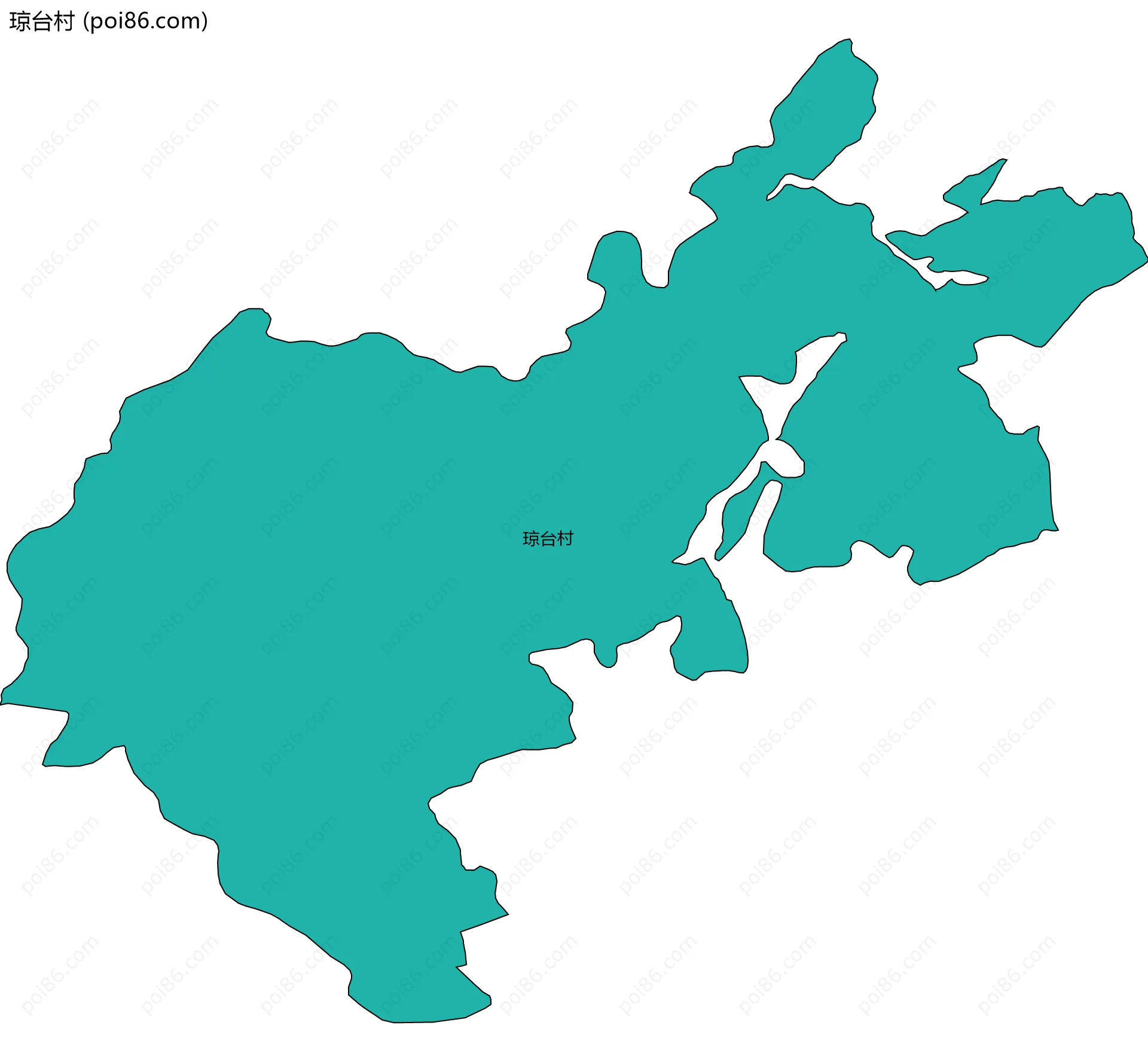 琼台村边界地图