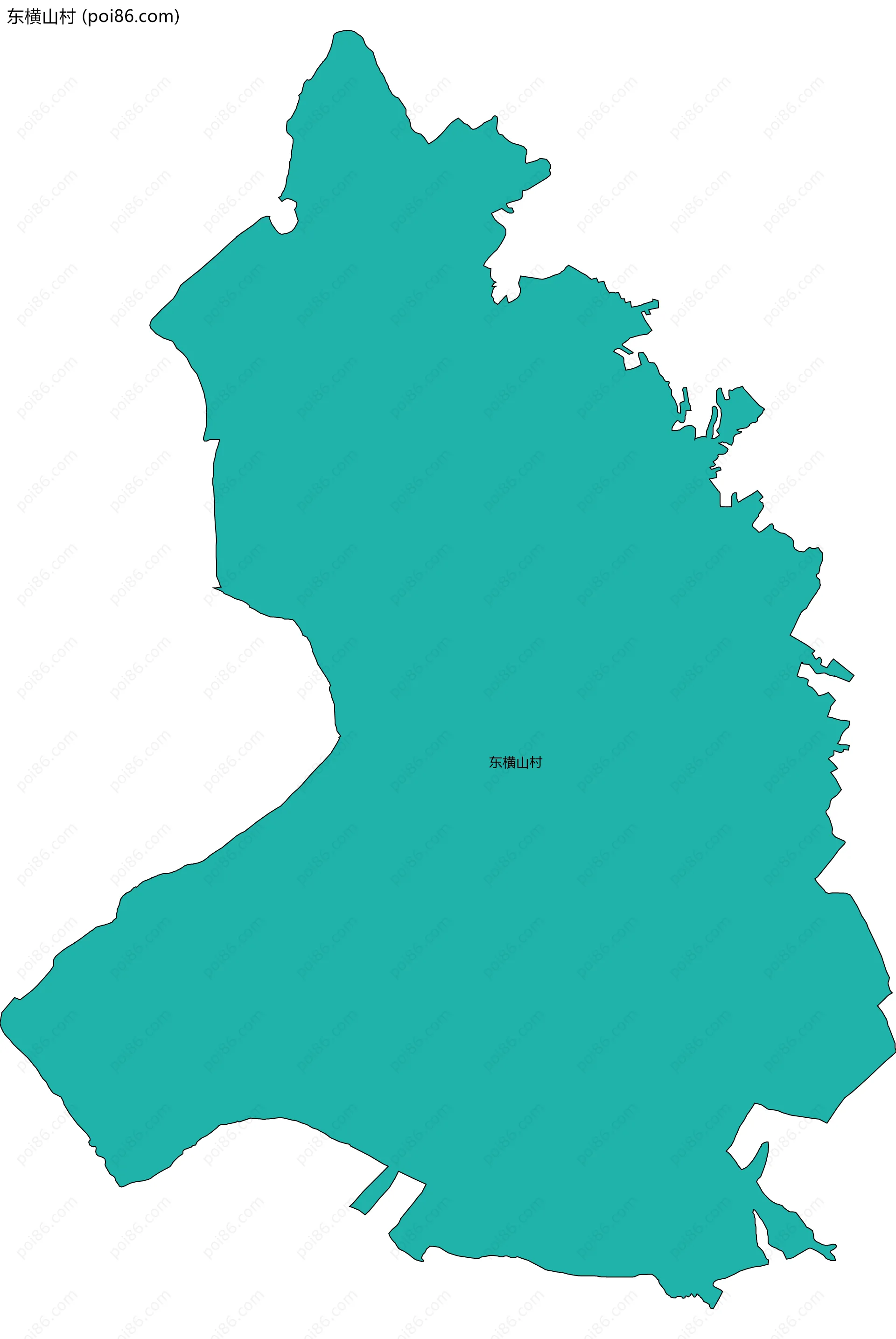 东横山村边界地图