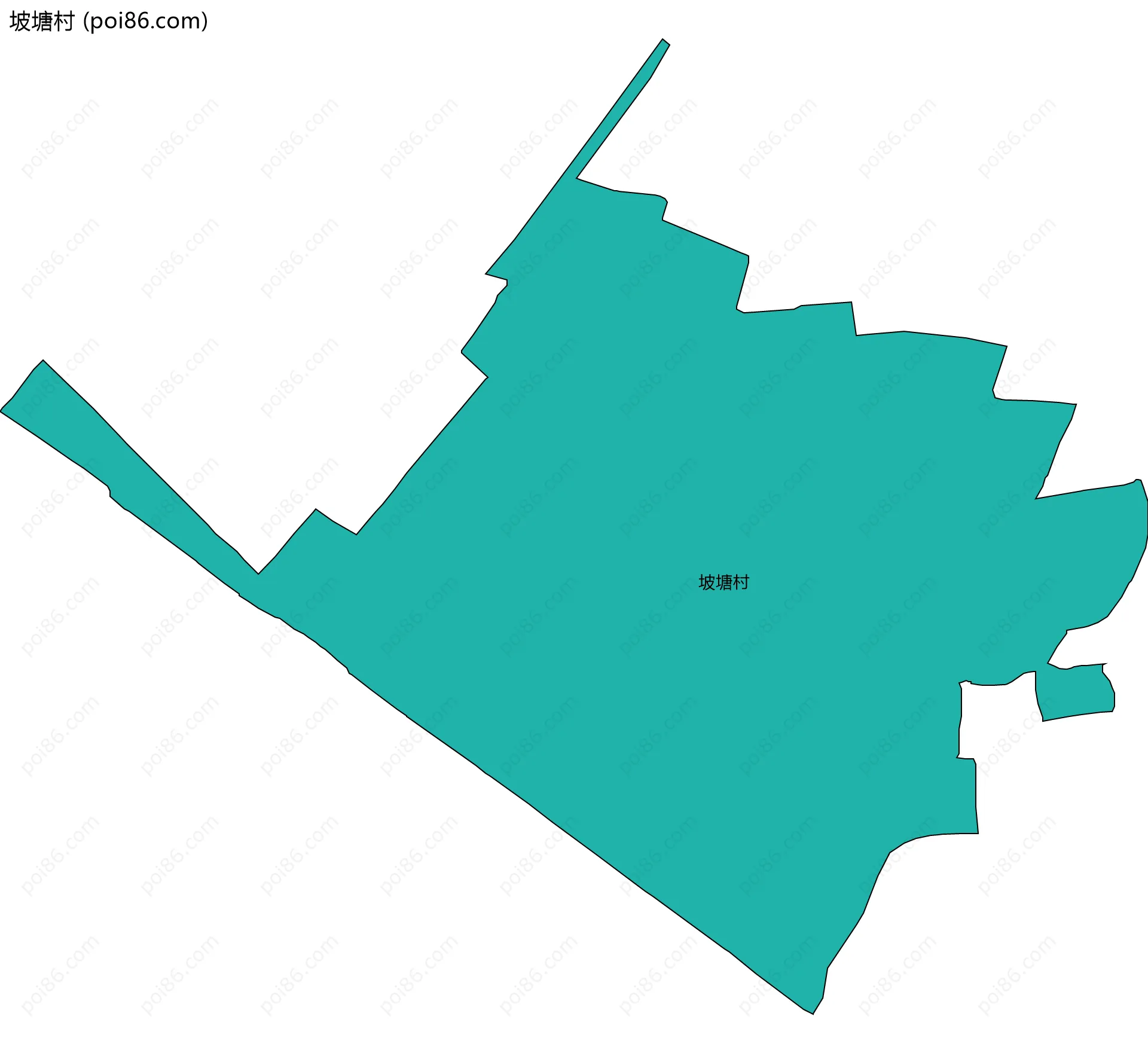 坡塘村边界地图