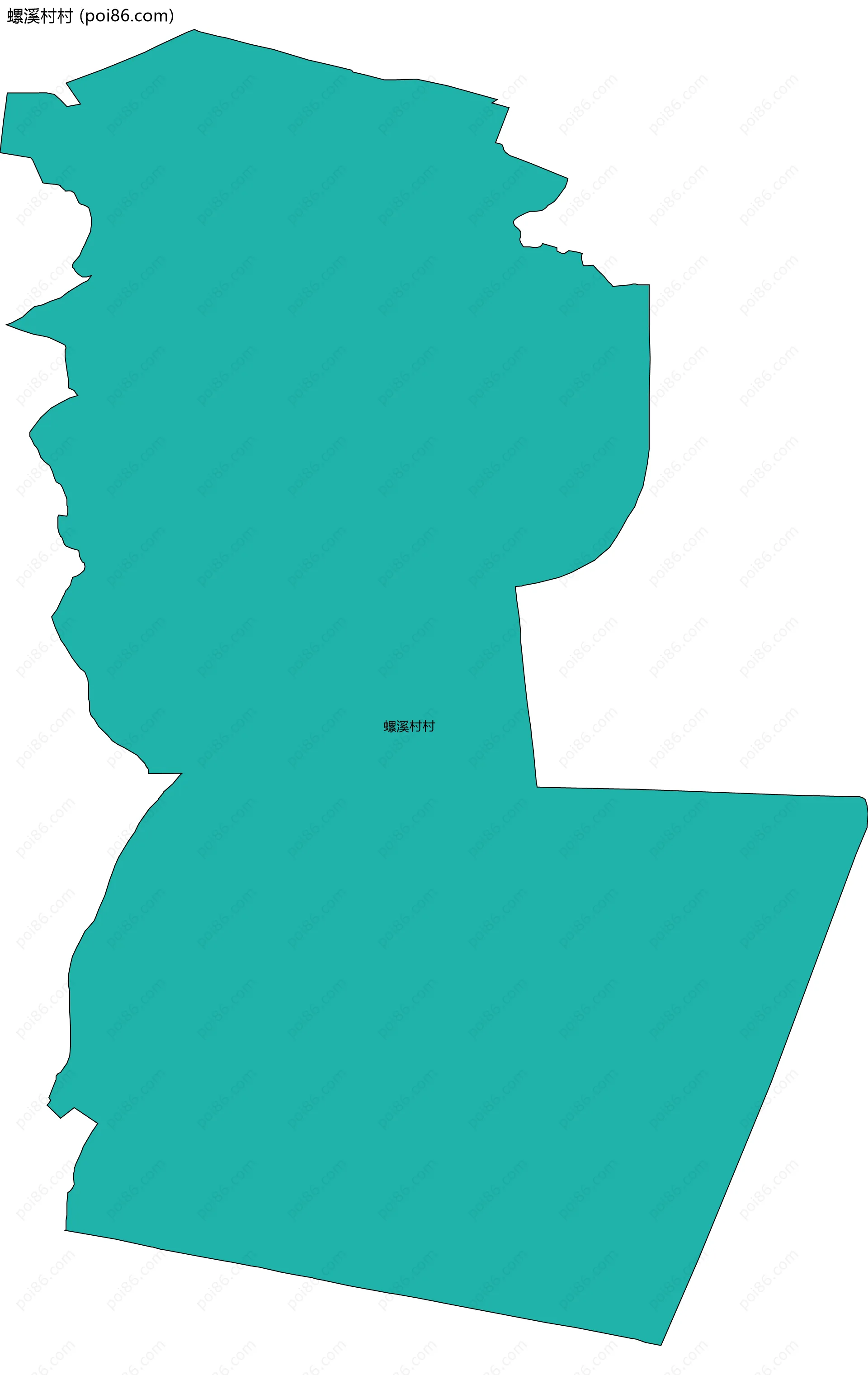 螺溪村村边界地图