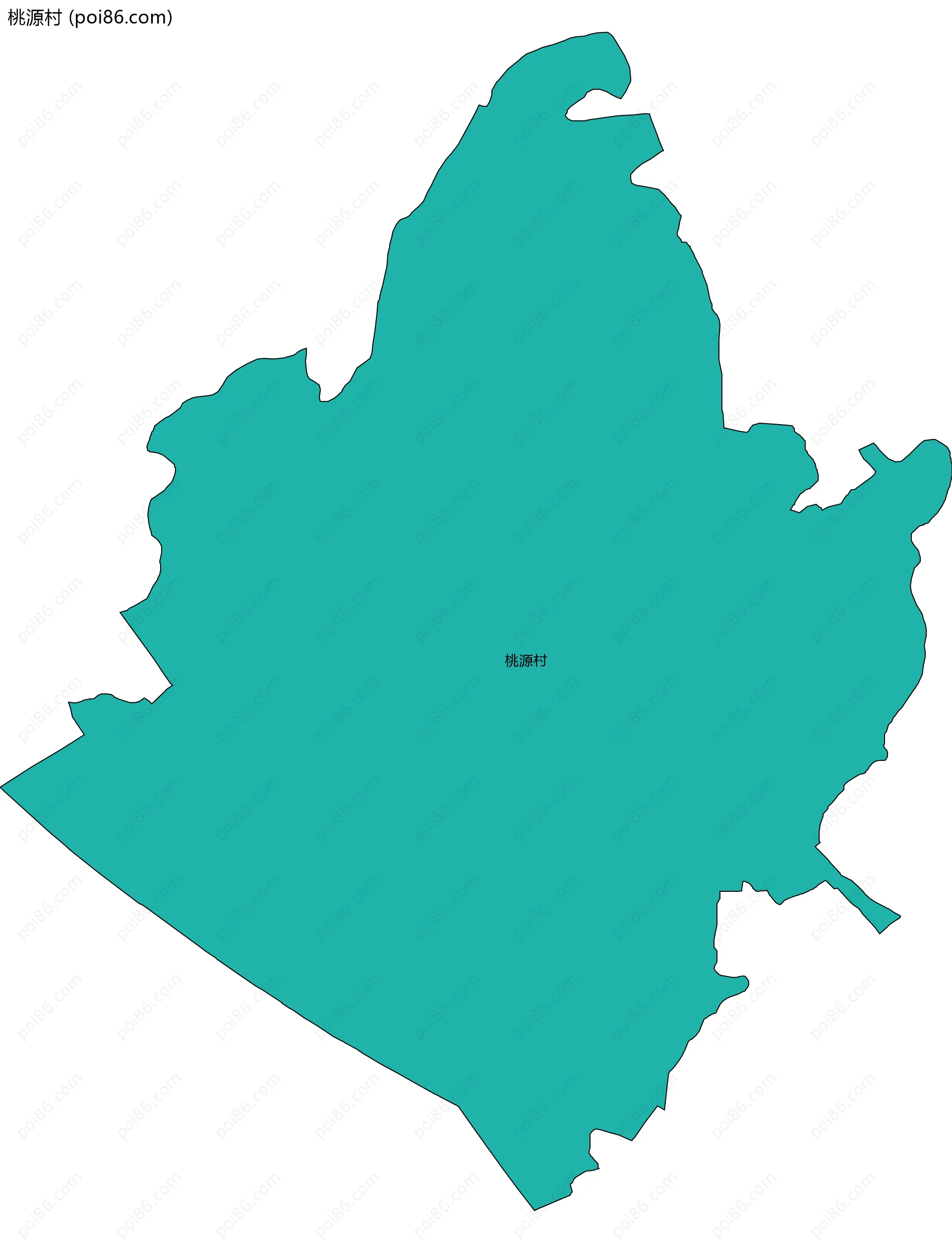 桃源村边界地图
