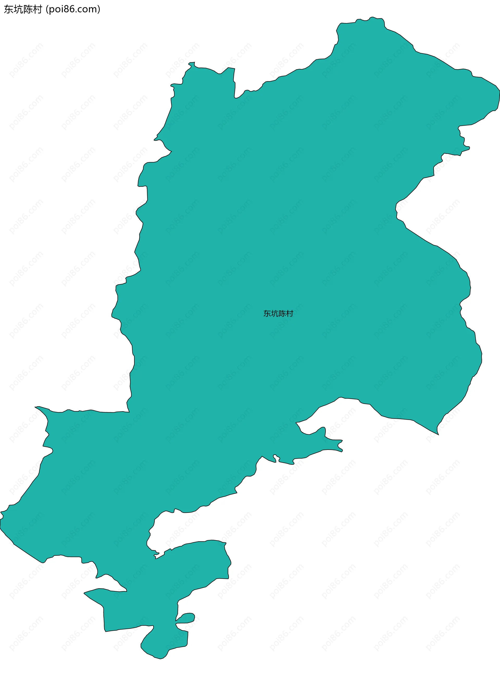 东坑陈村边界地图