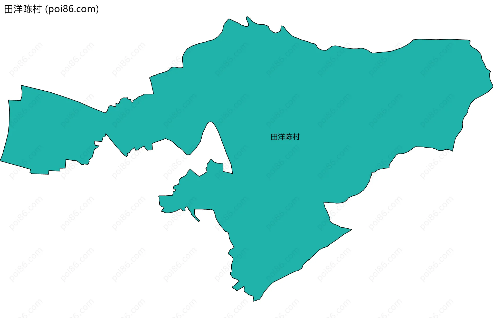 田洋陈村边界地图