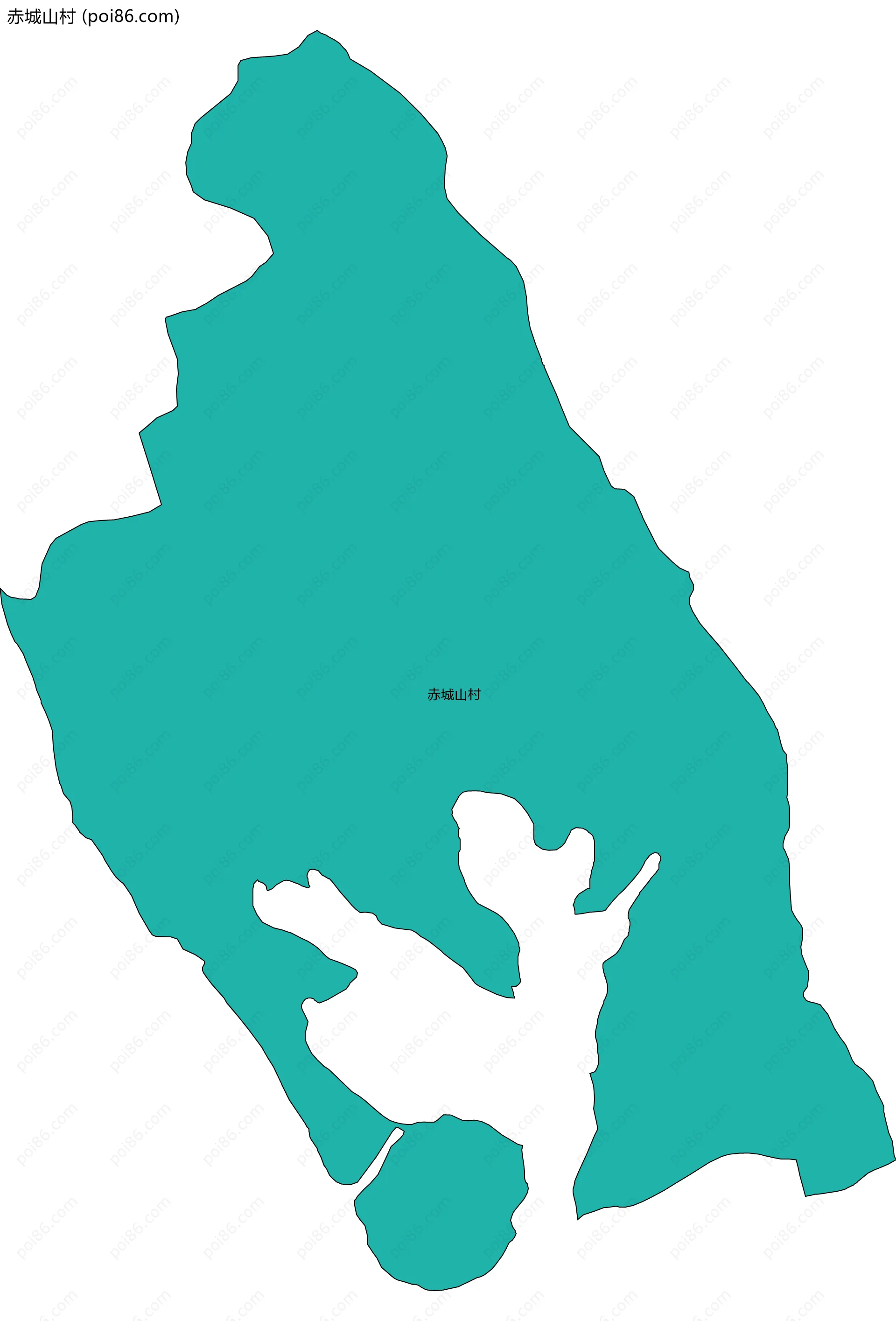 赤城山村边界地图