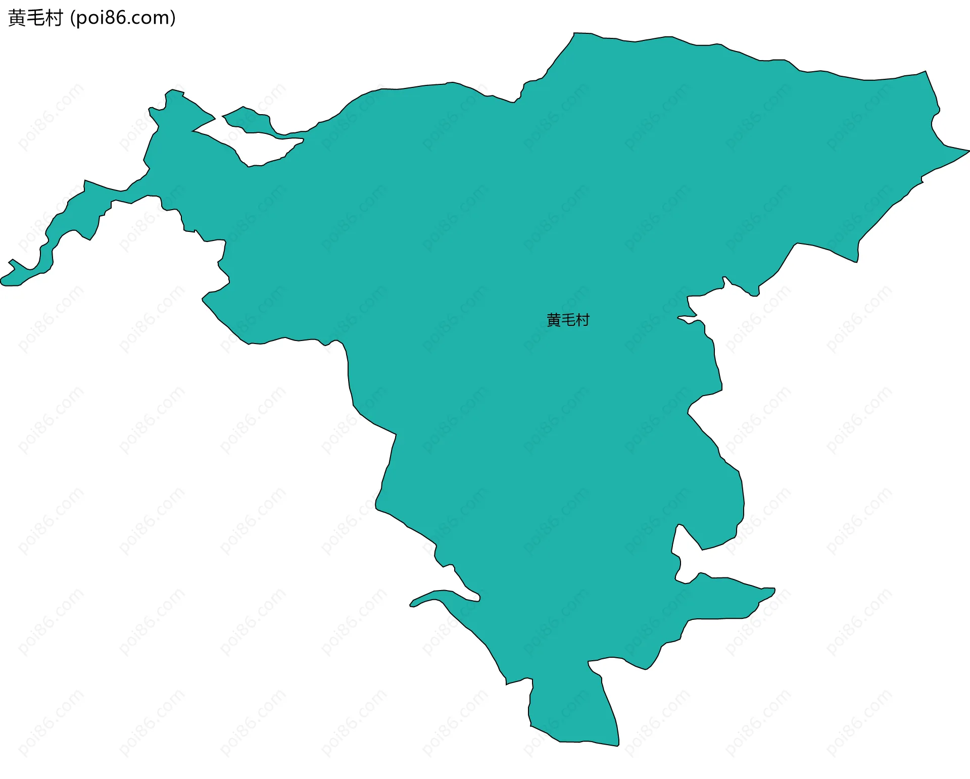 黄毛村边界地图