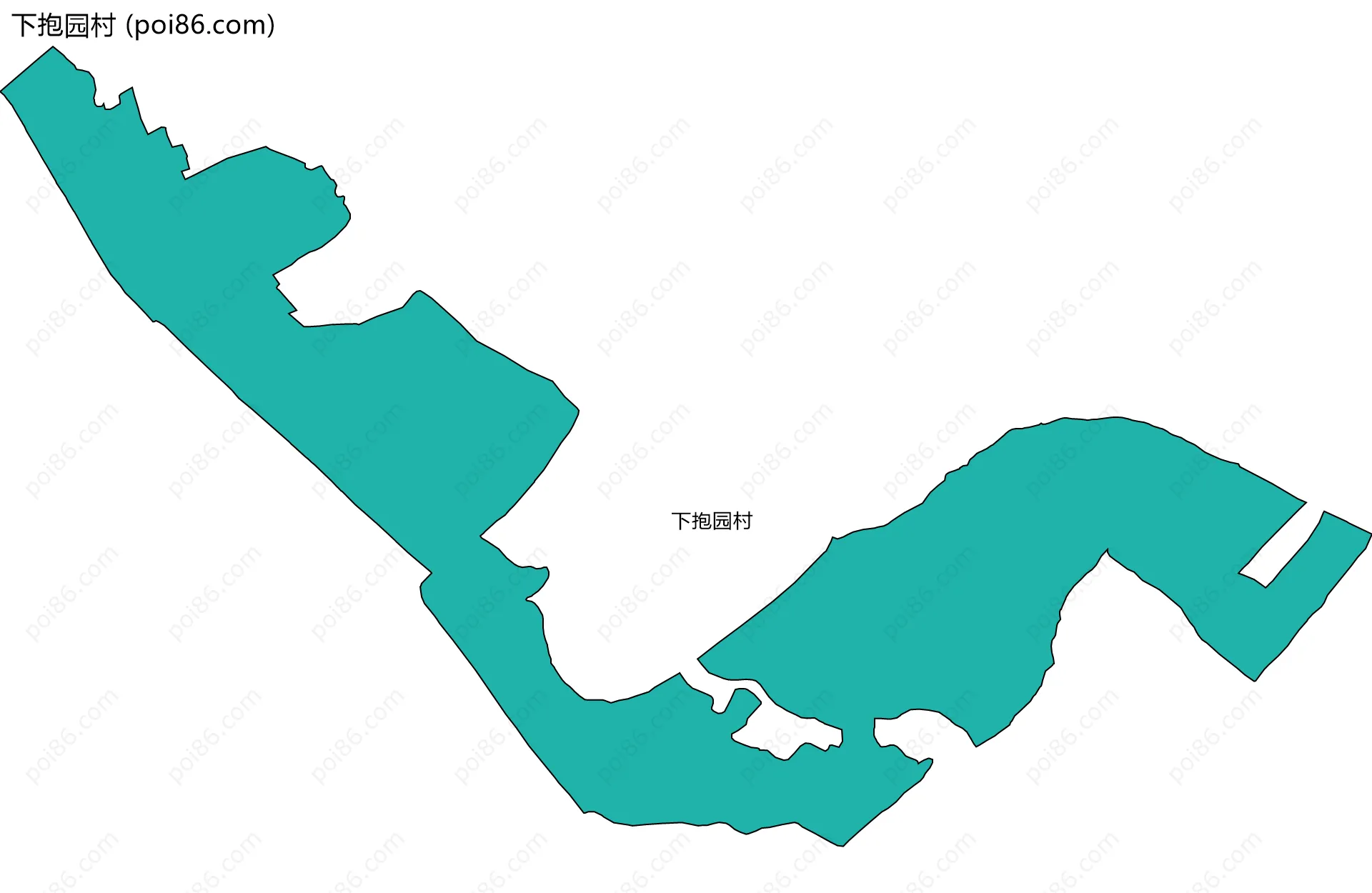 下抱园村边界地图