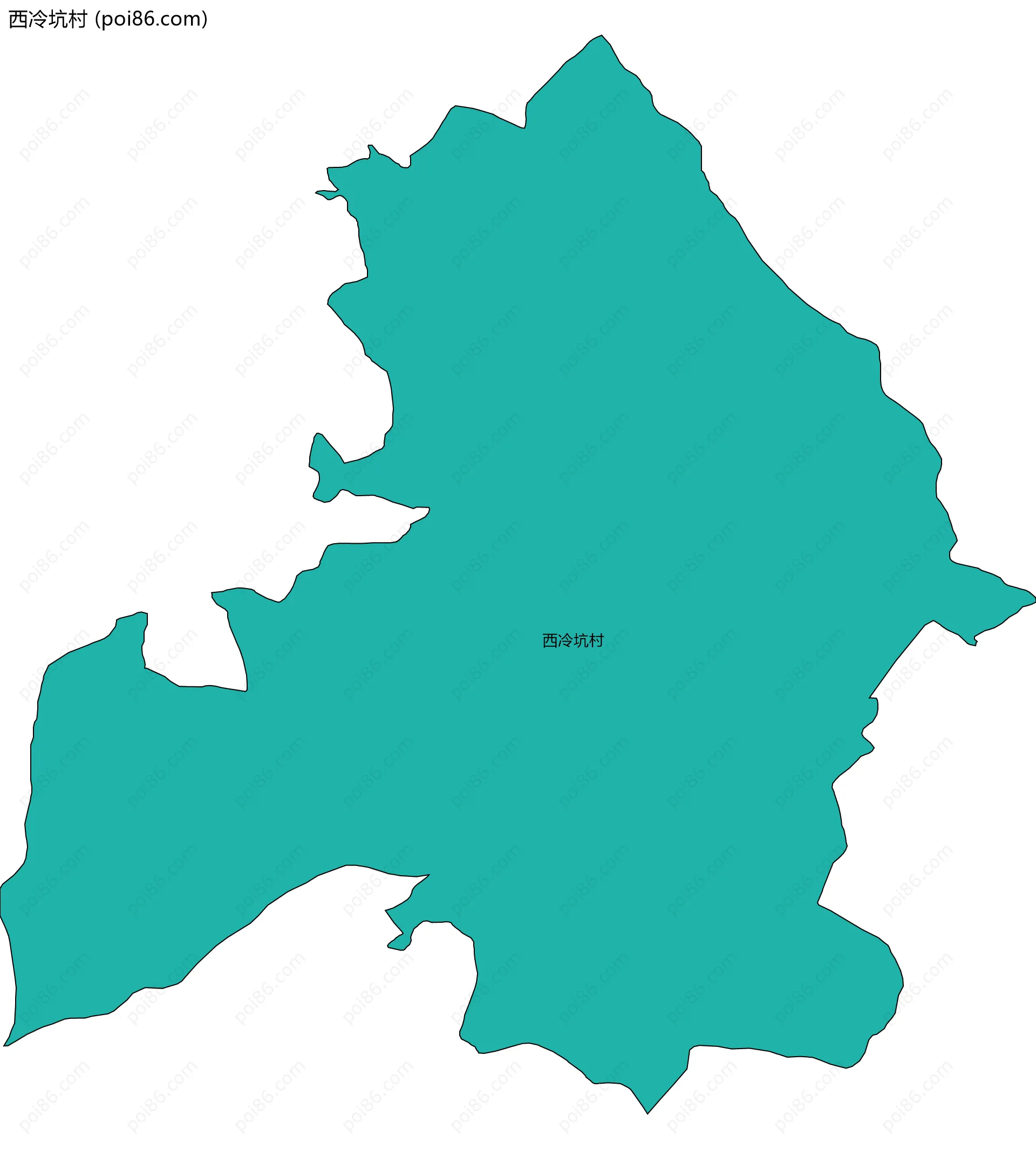 西冷坑村边界地图