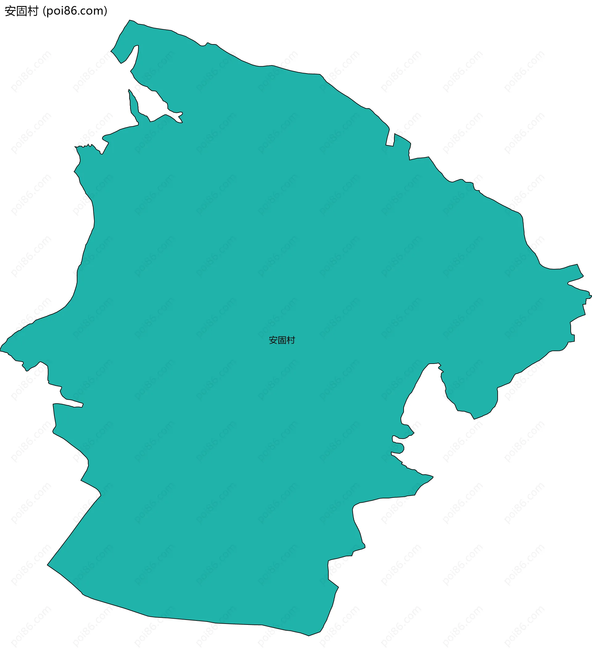 安固村边界地图