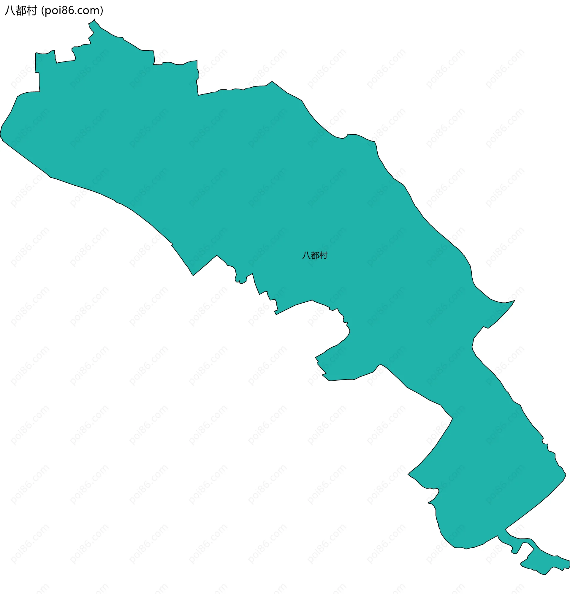 八都村边界地图