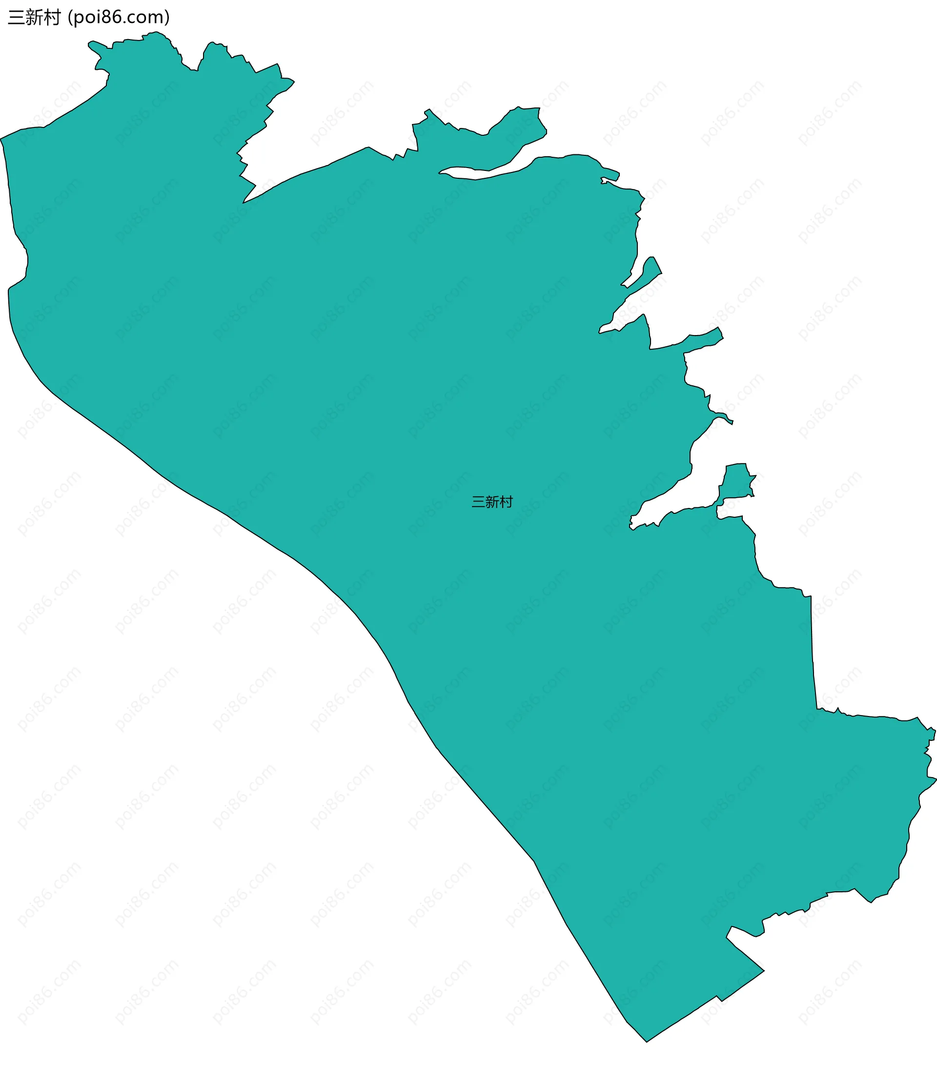 三新村边界地图