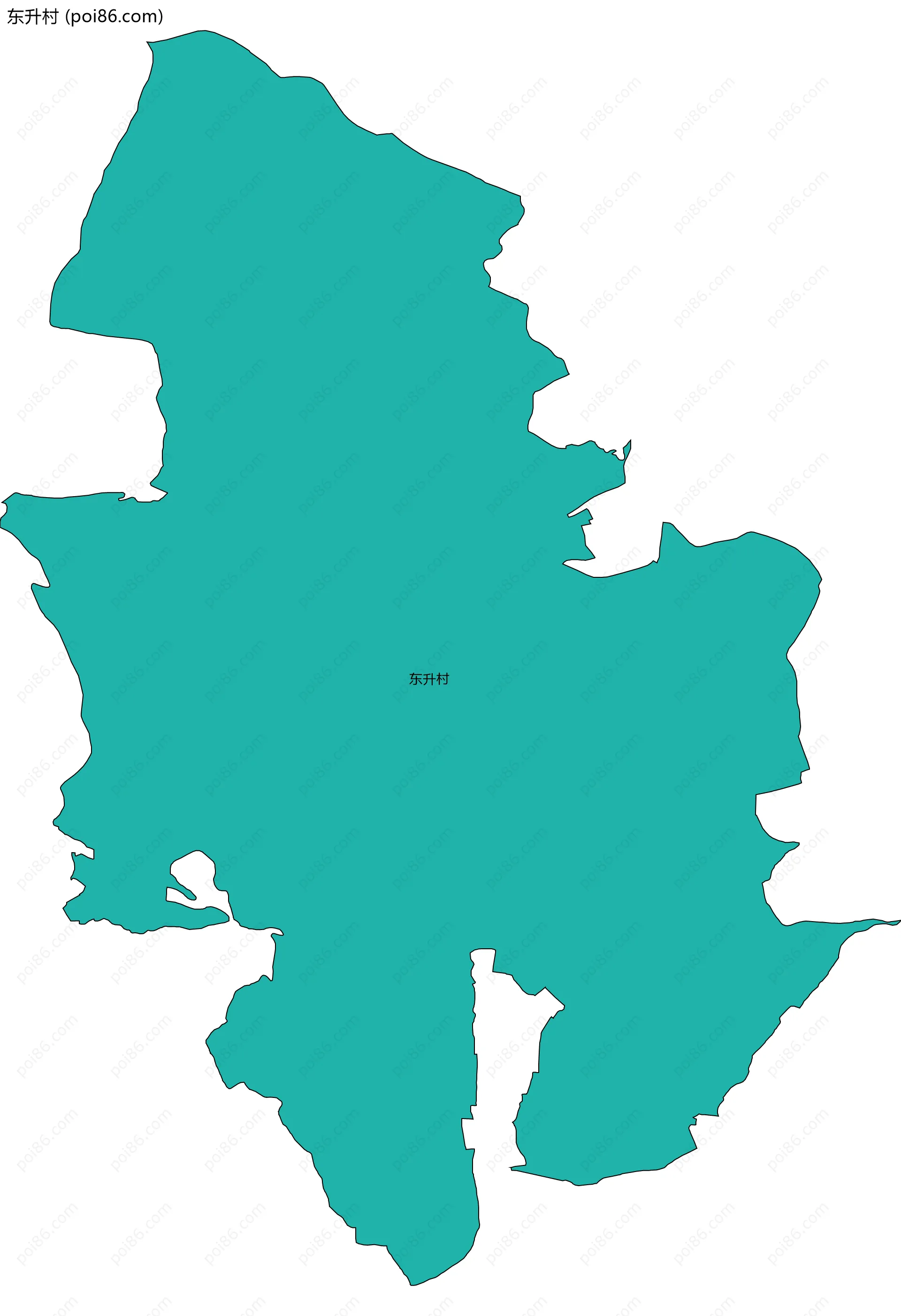 东升村边界地图