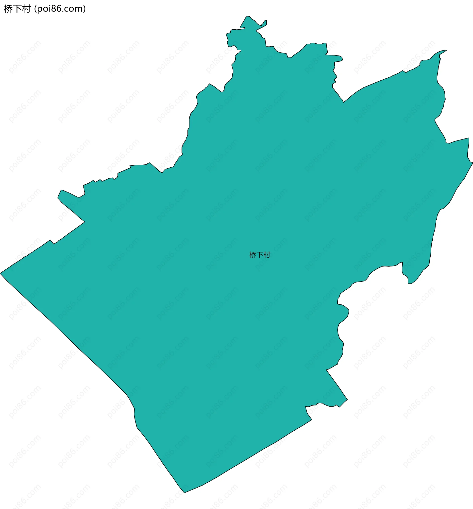 桥下村边界地图