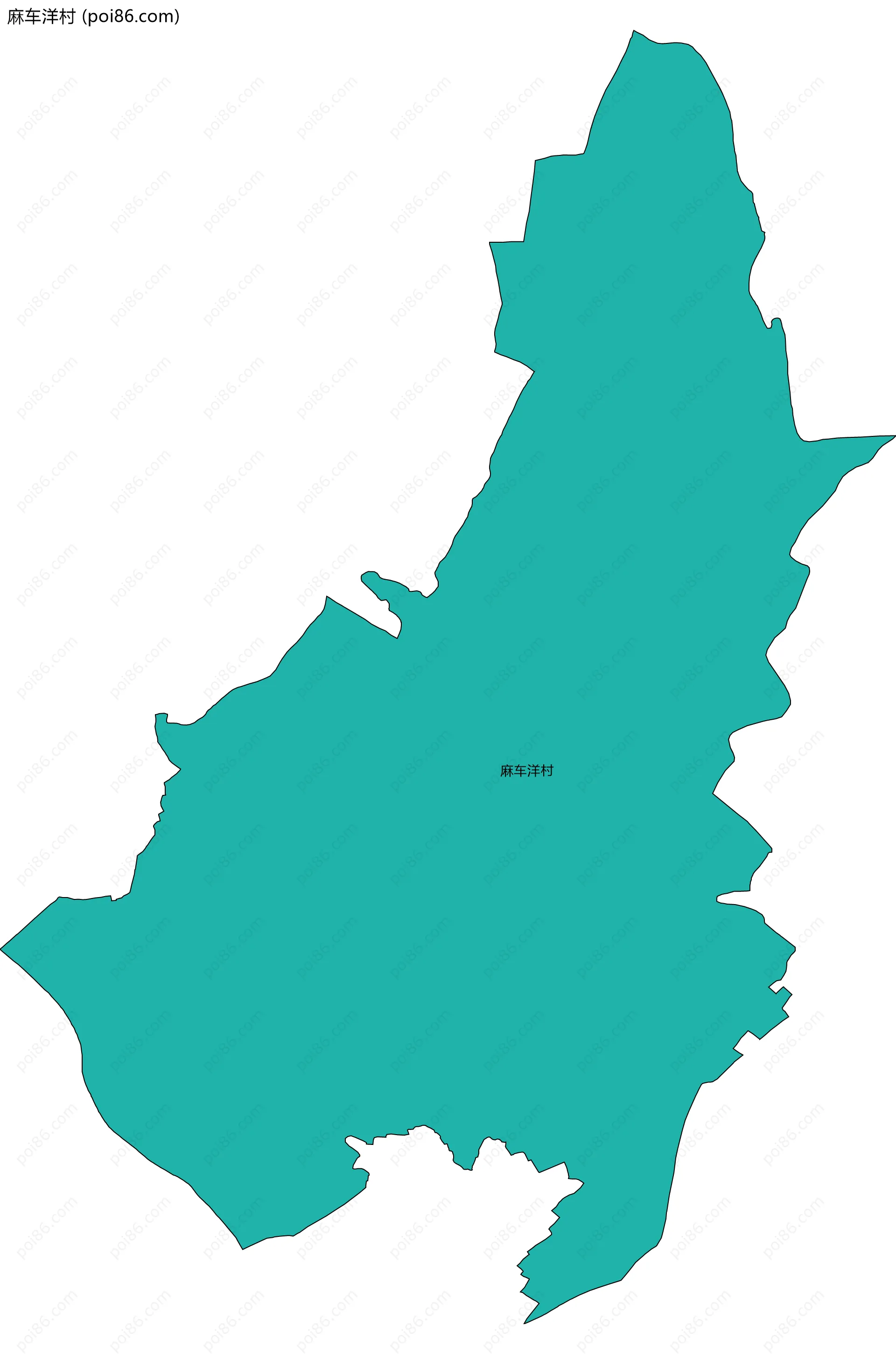 麻车洋村边界地图