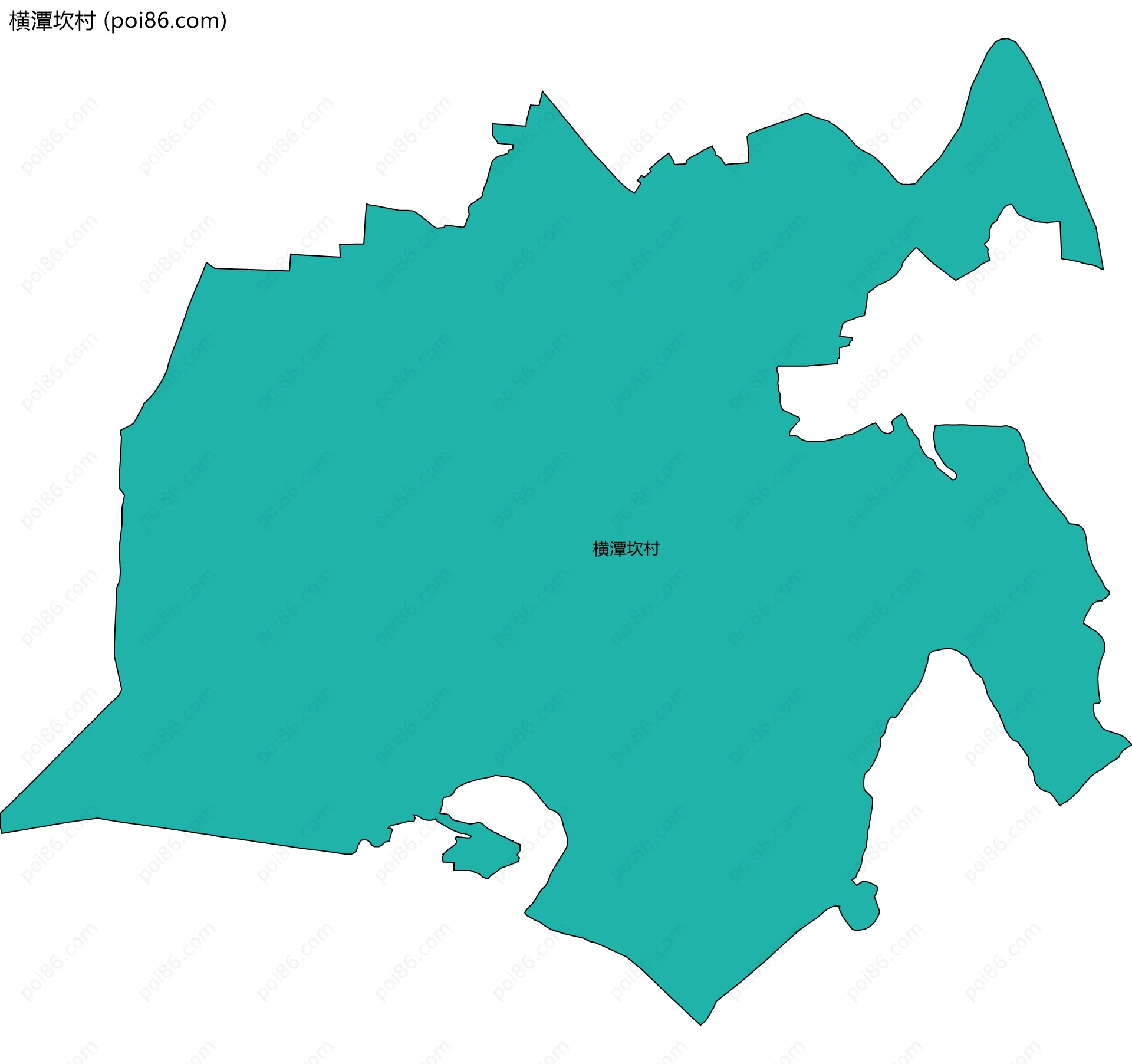 横潭坎村边界地图