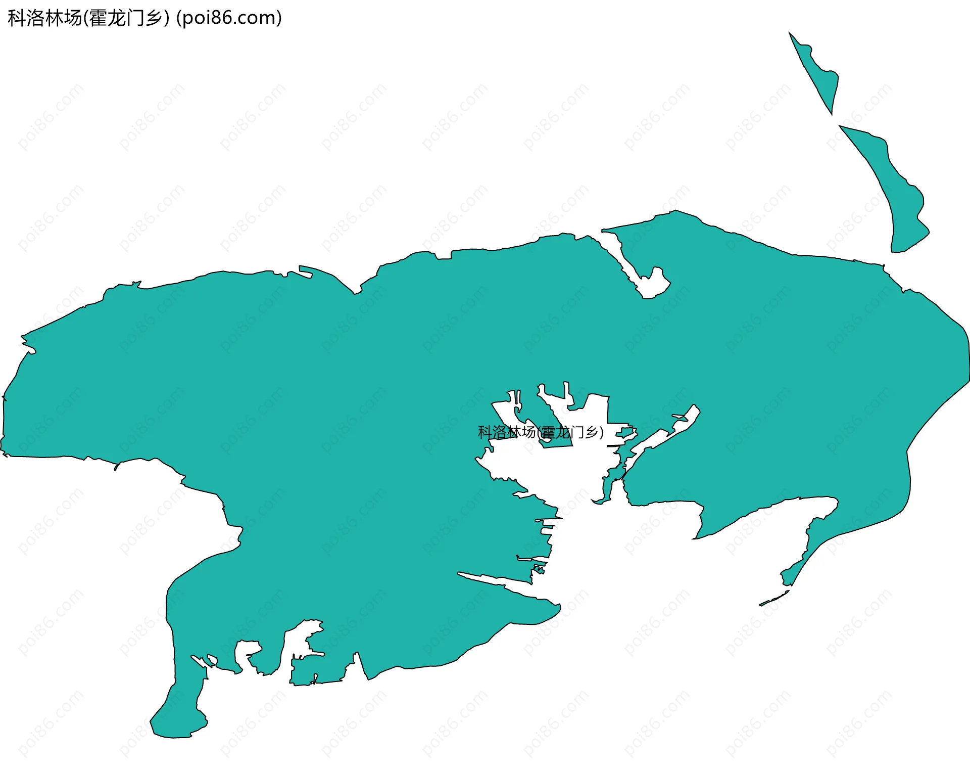 科洛林场(霍龙门乡)边界地图