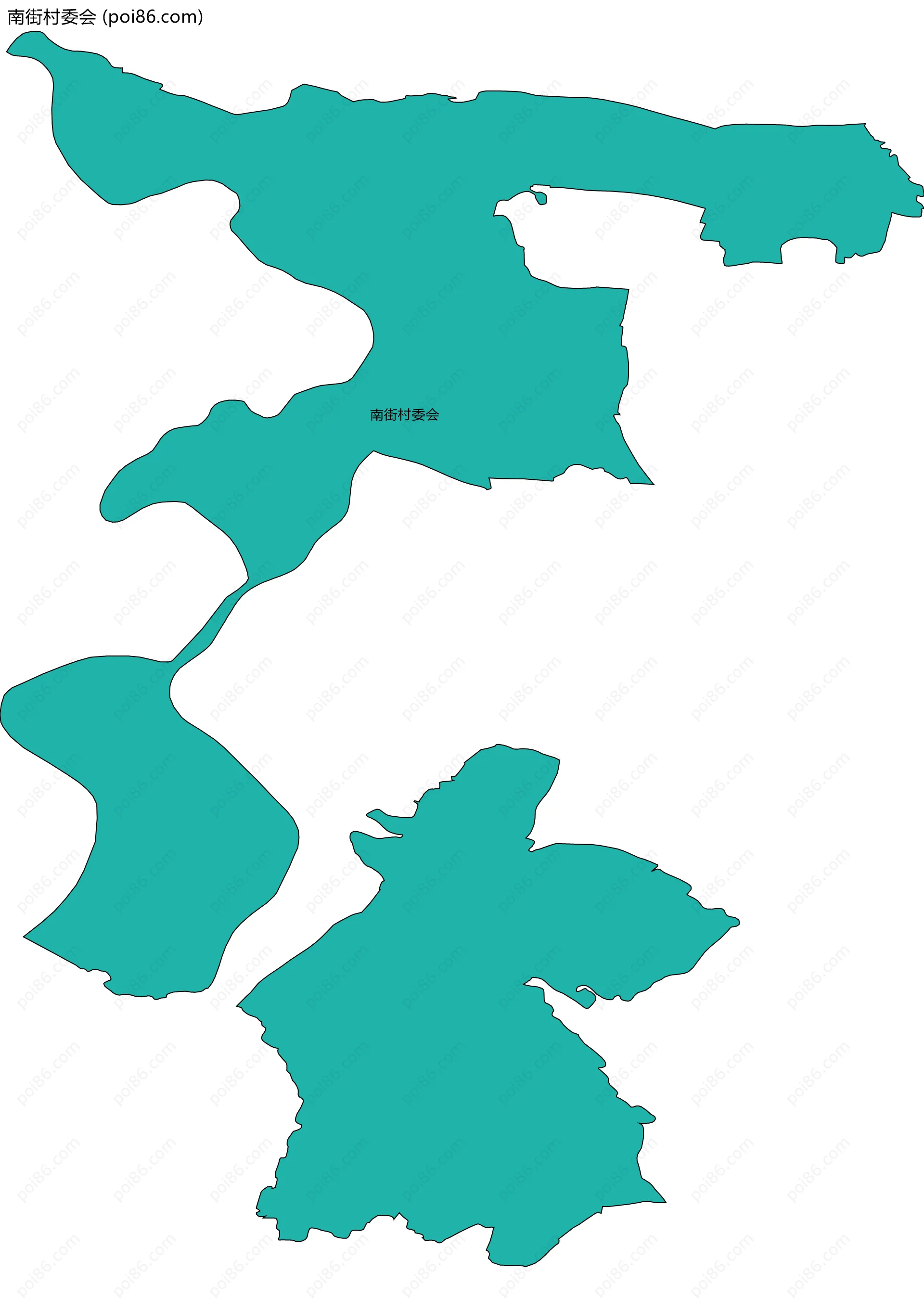 南街村委会边界地图