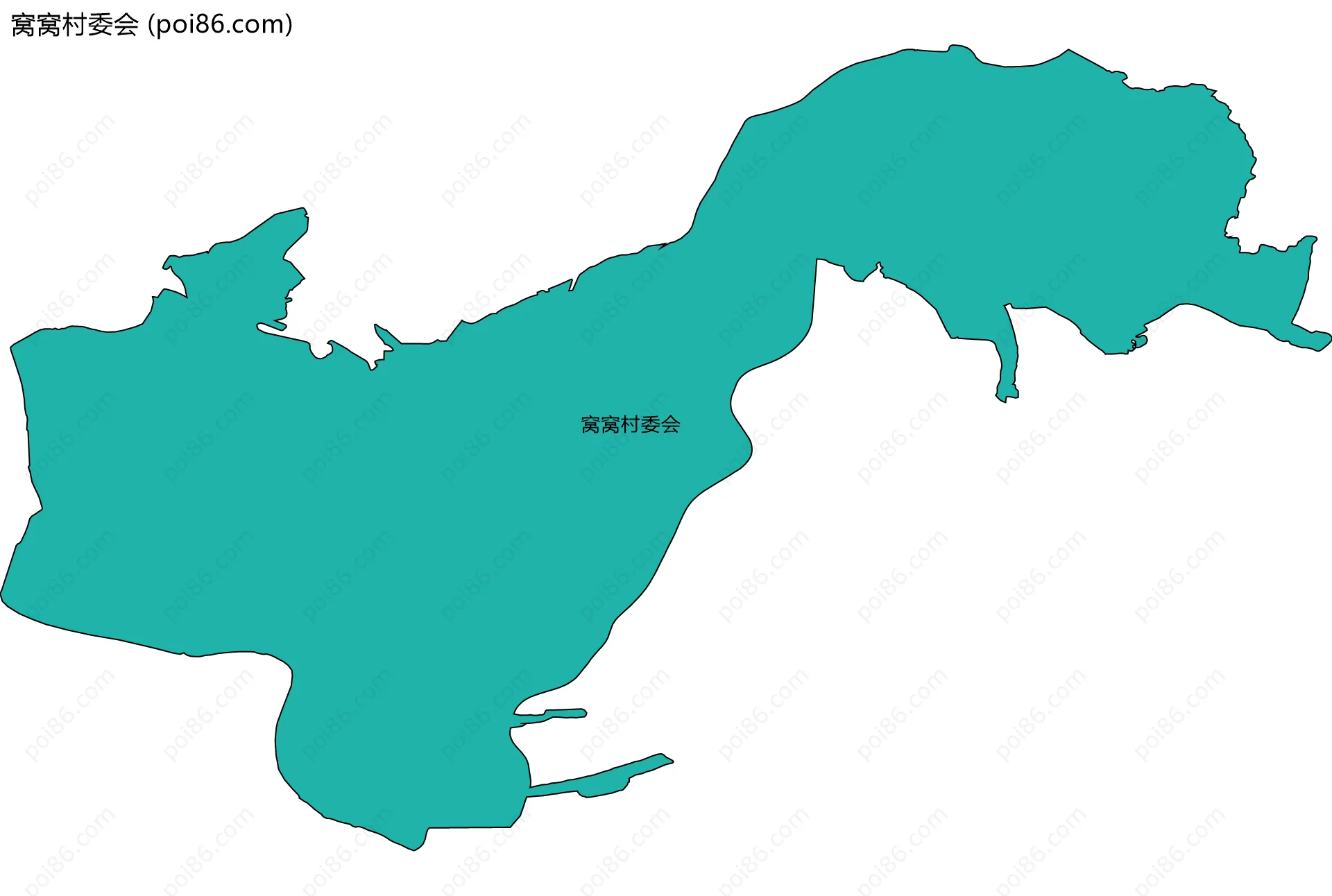 窝窝村委会边界地图