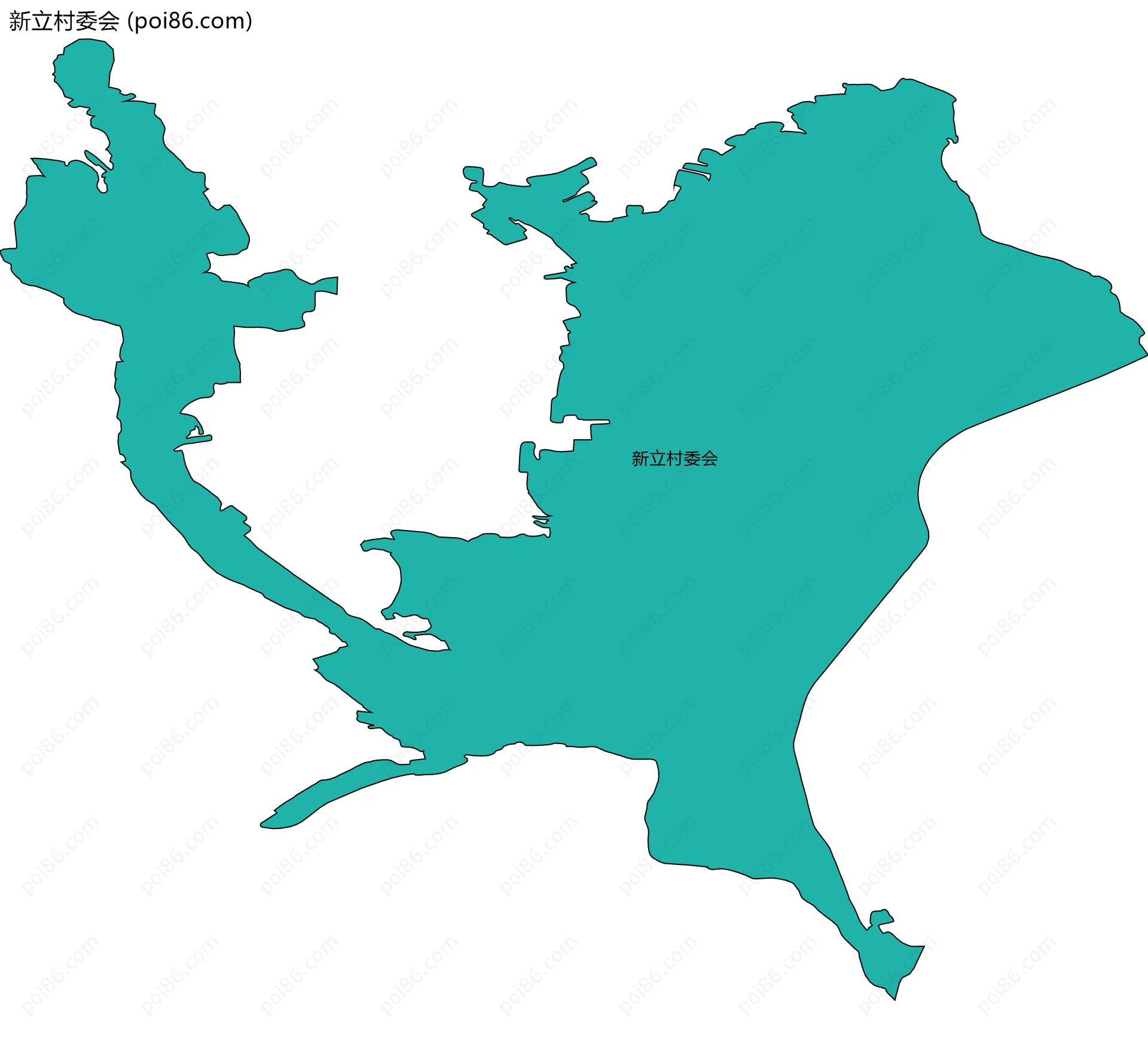 新立村委会边界地图
