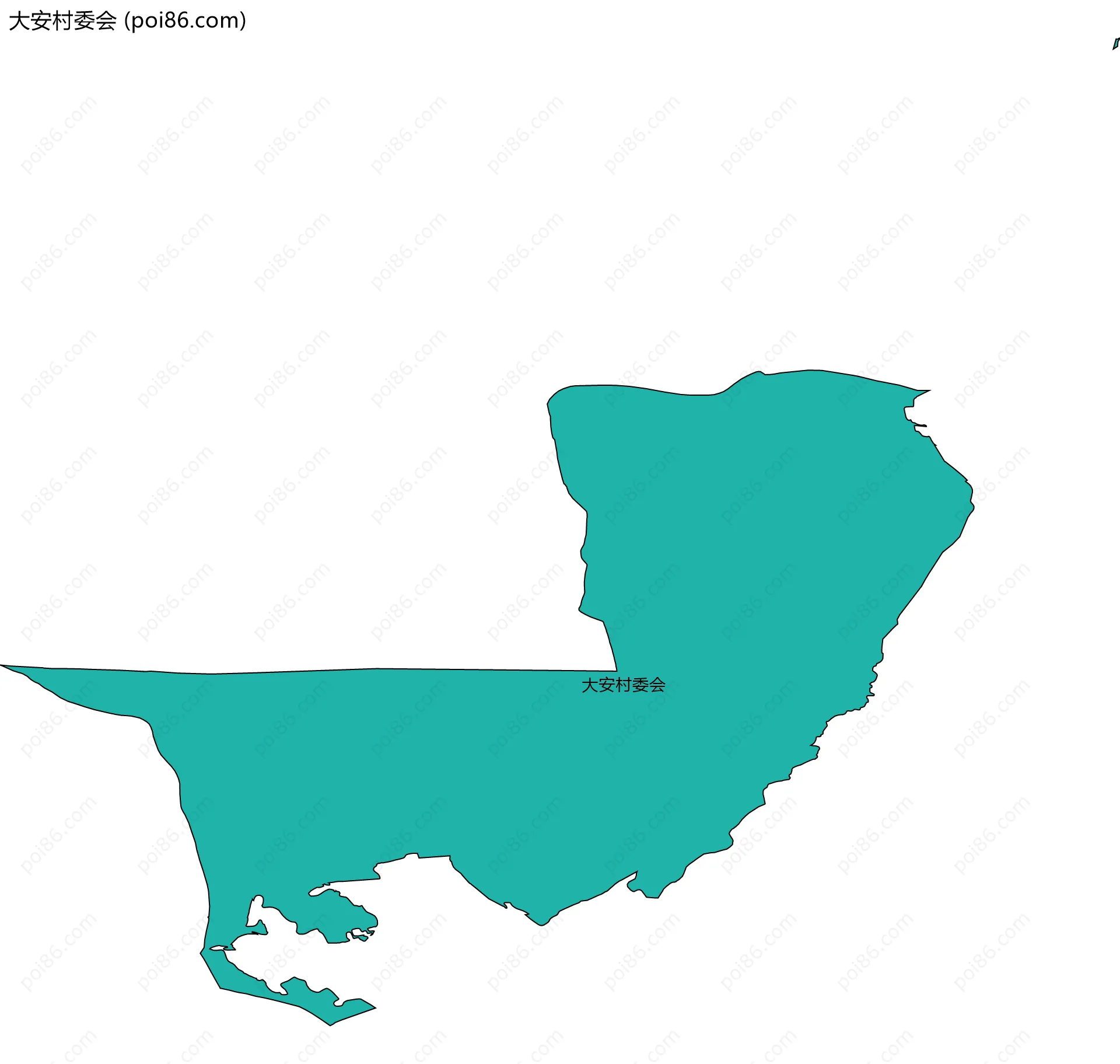 大安村委会边界地图