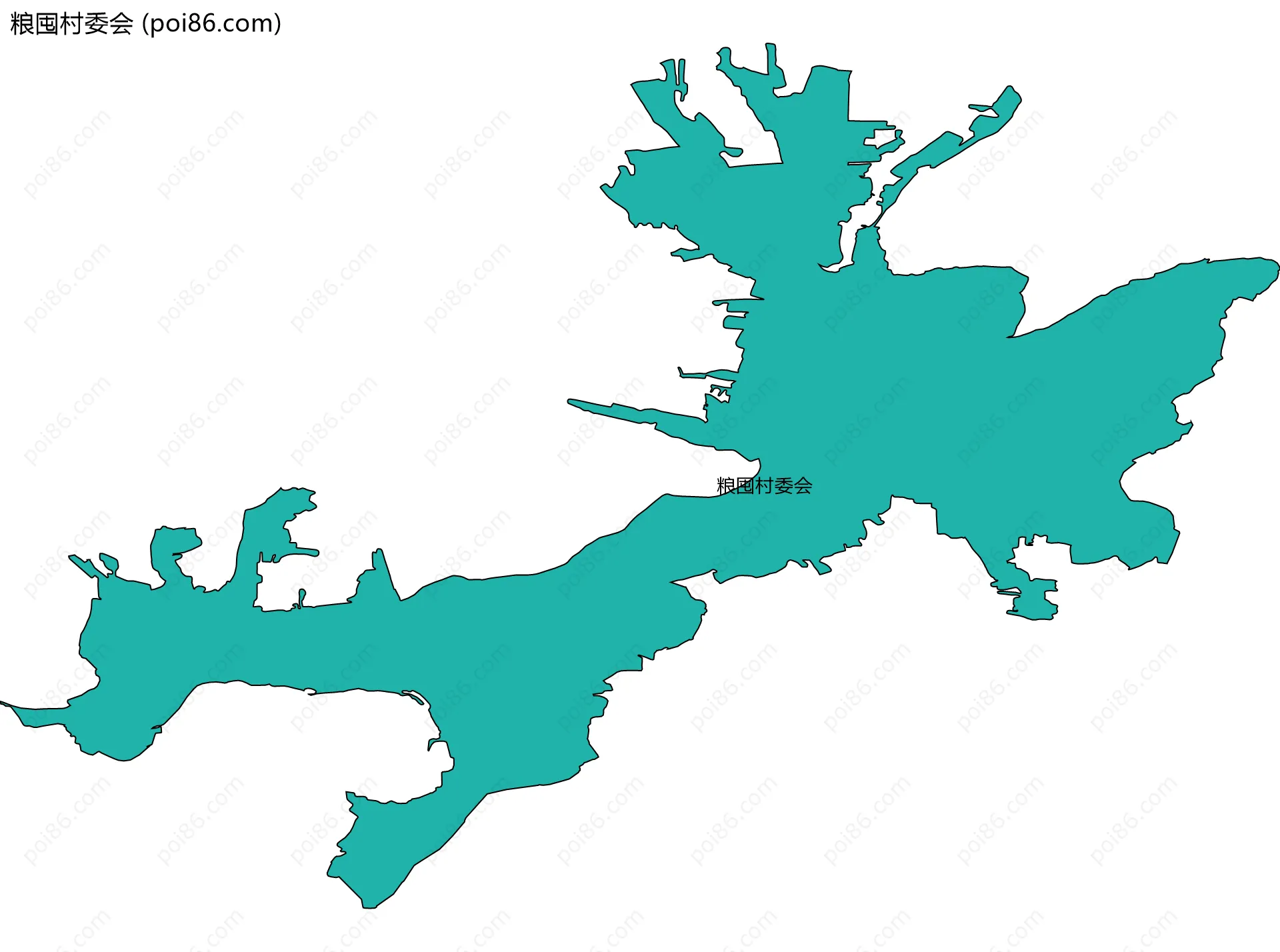 粮囤村委会边界地图