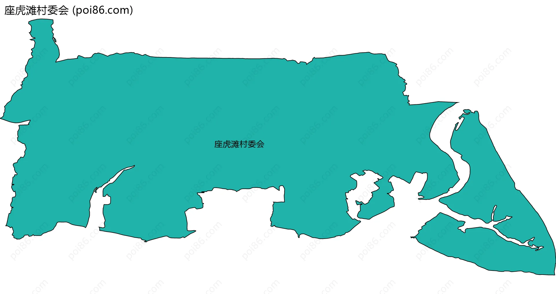 座虎滩村委会边界地图