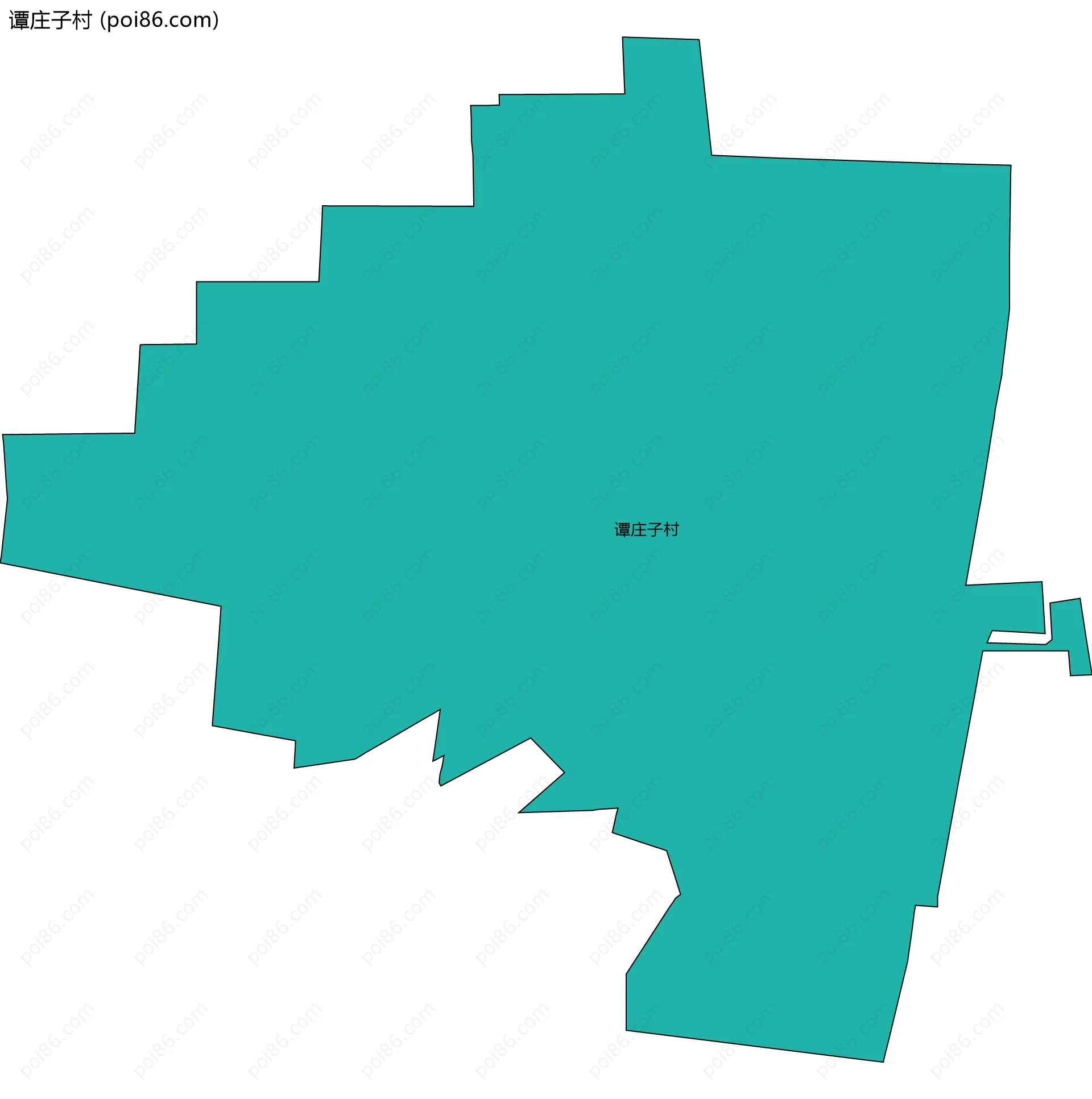 谭庄子村边界地图