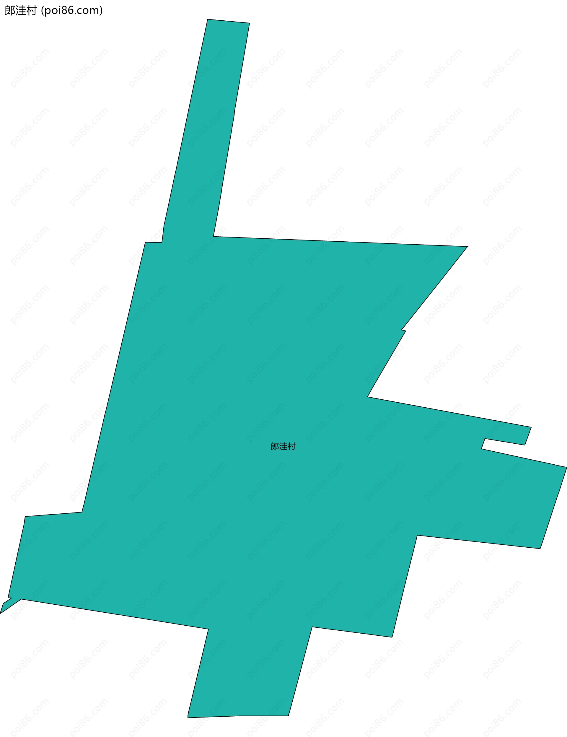 郎洼村边界地图