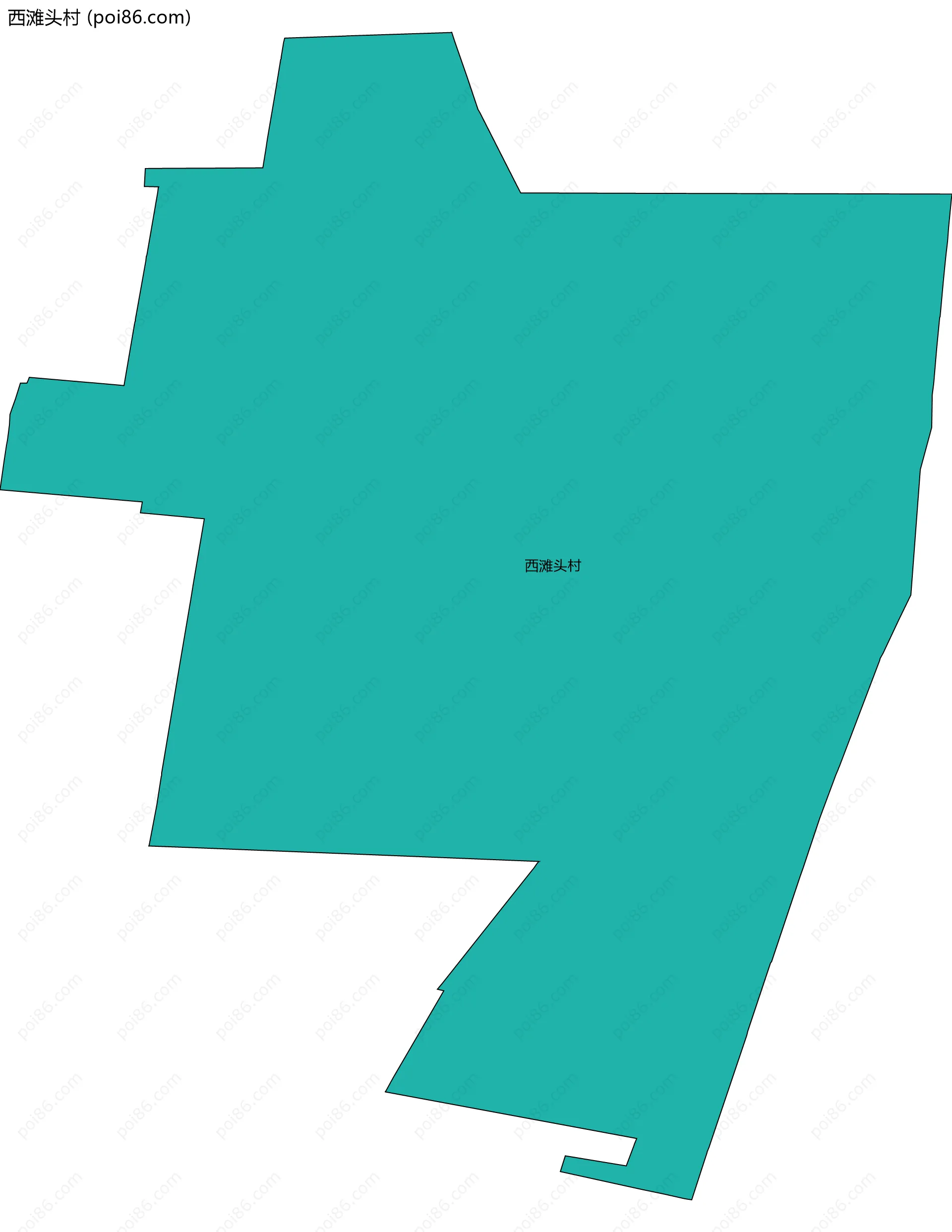 西滩头村边界地图