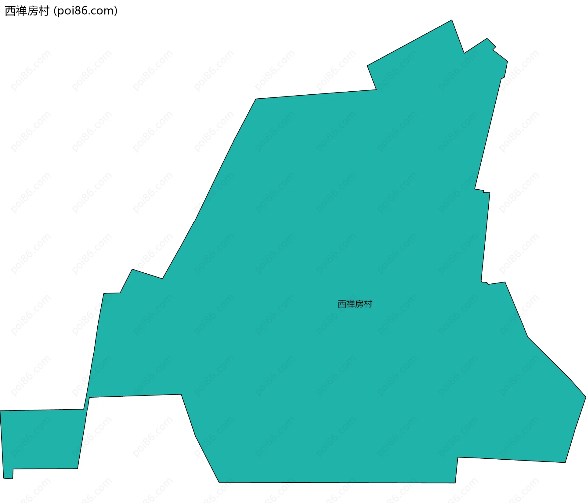 西禅房村边界地图