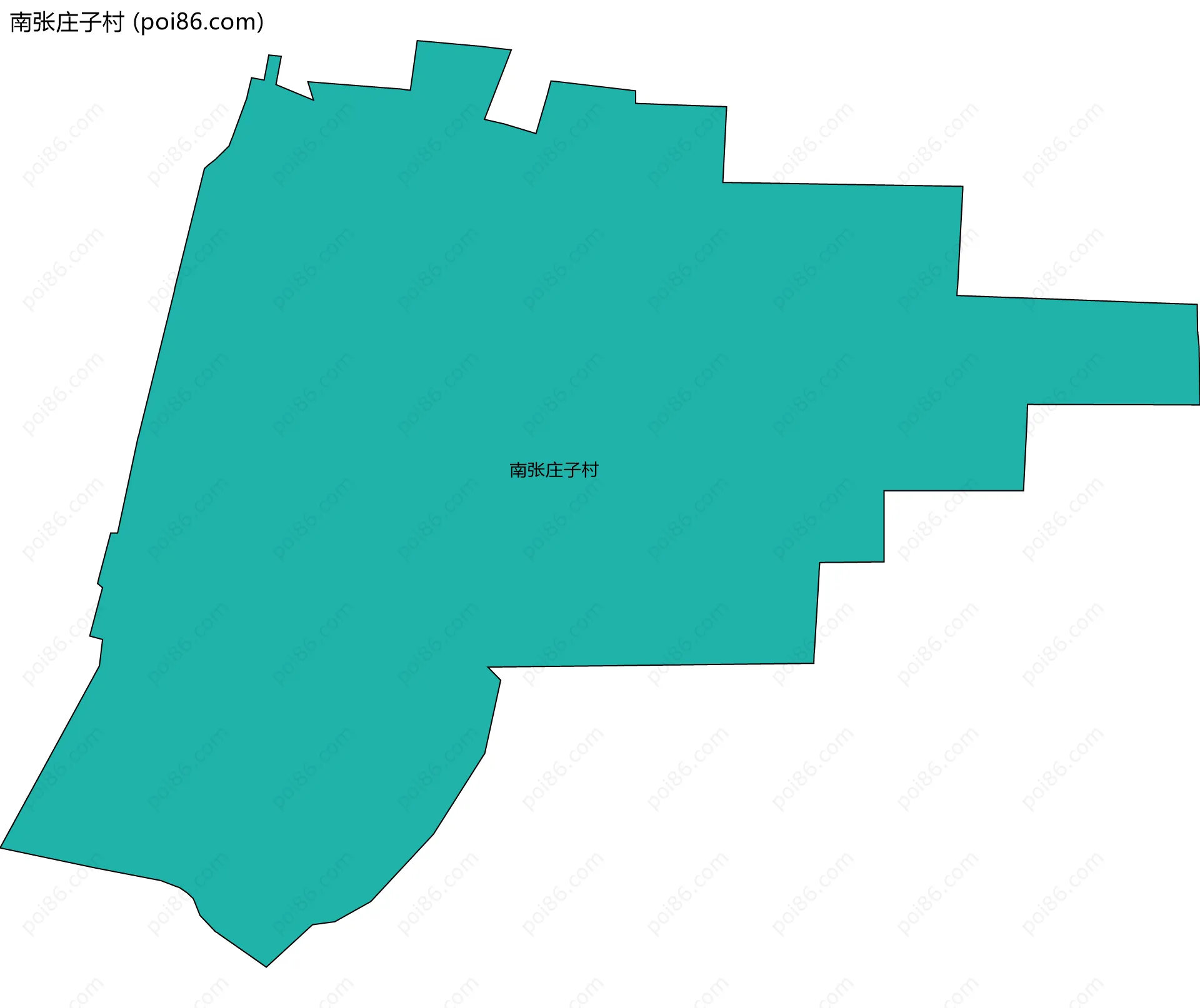 南张庄子村边界地图