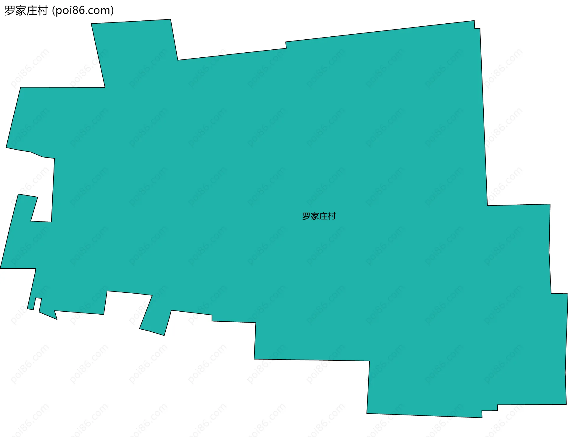罗家庄村边界地图