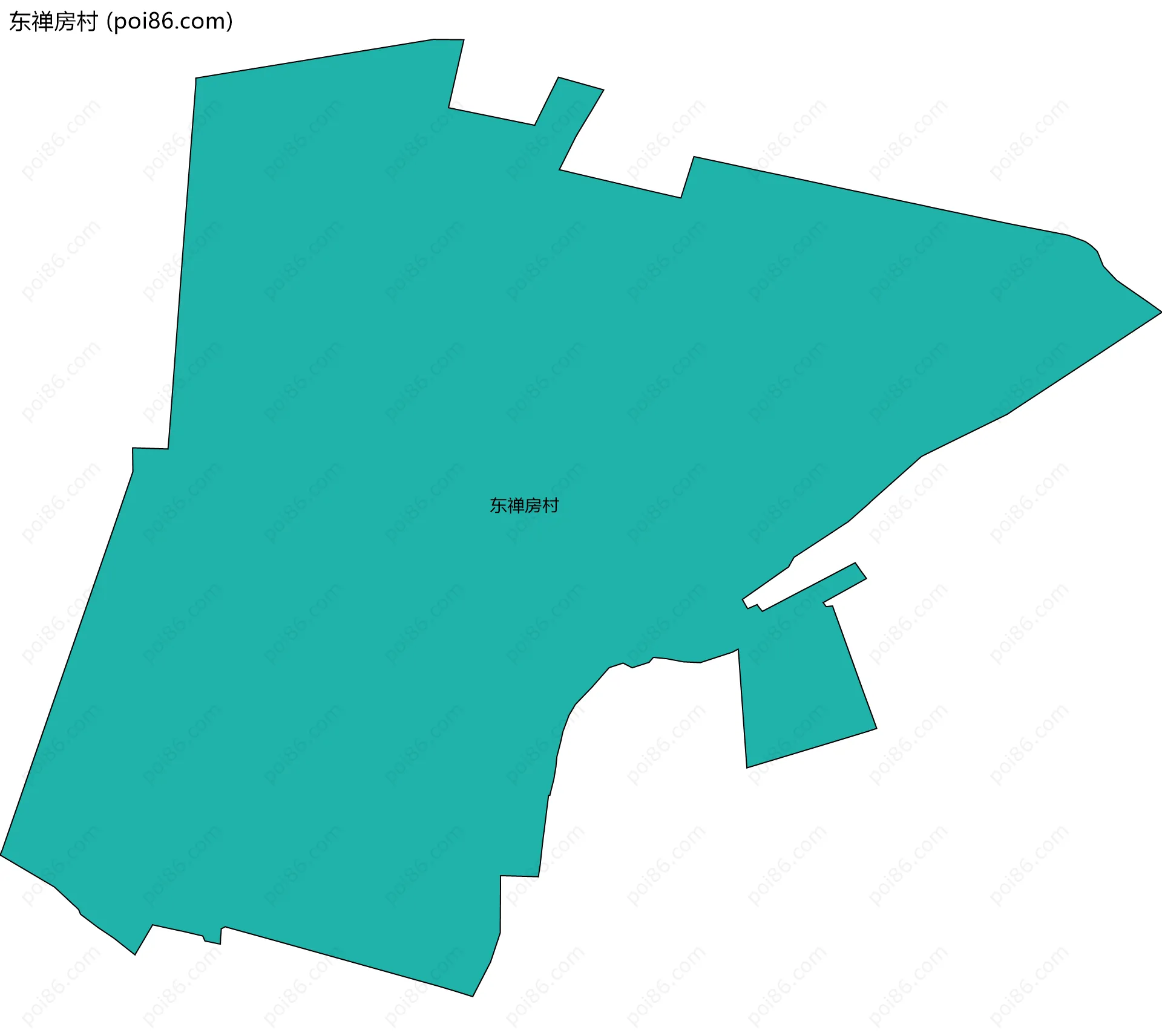 东禅房村边界地图