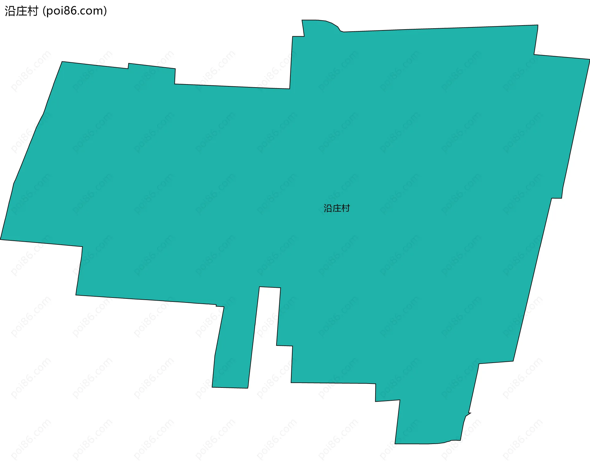 沿庄村边界地图