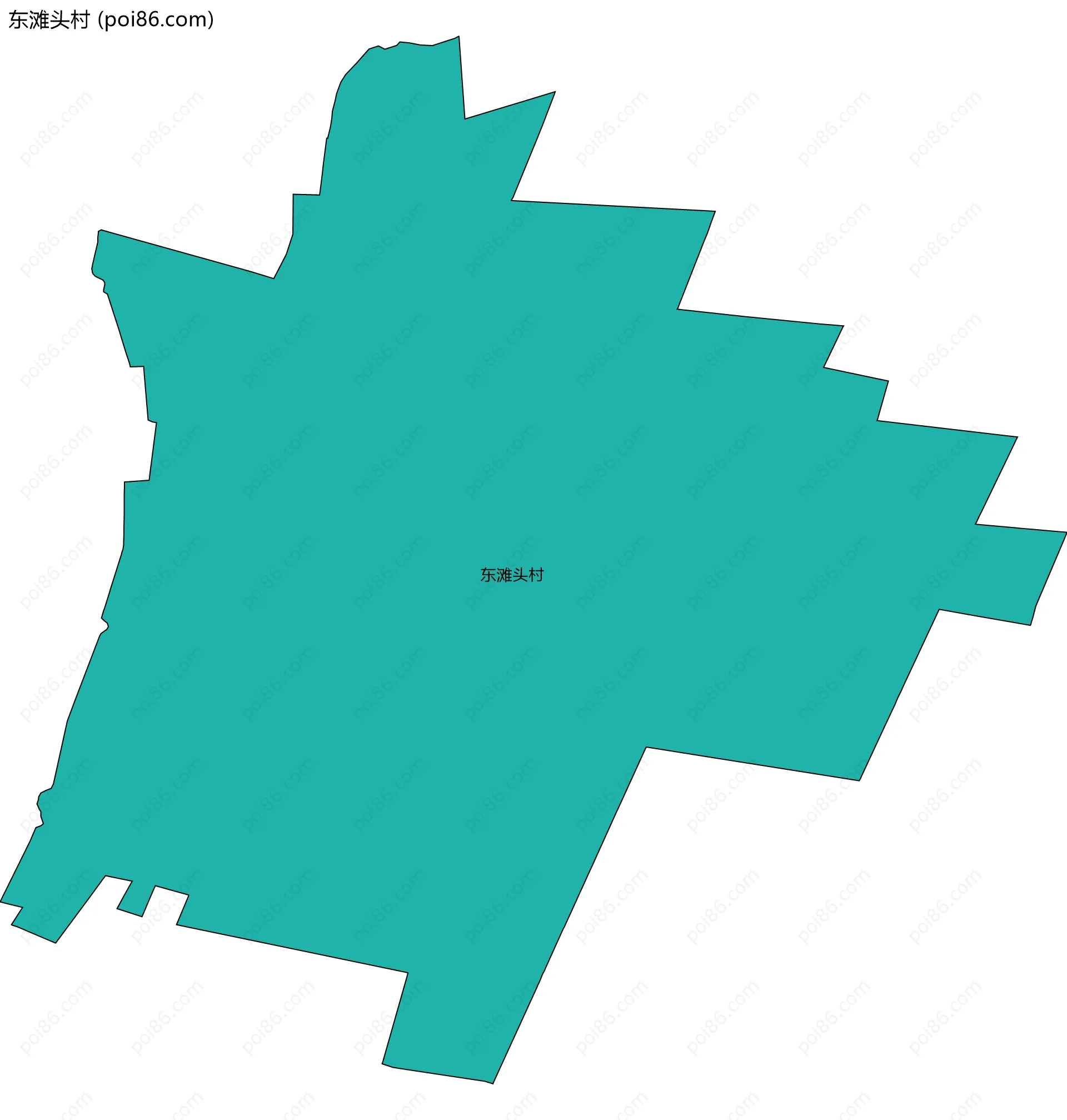 东滩头村边界地图