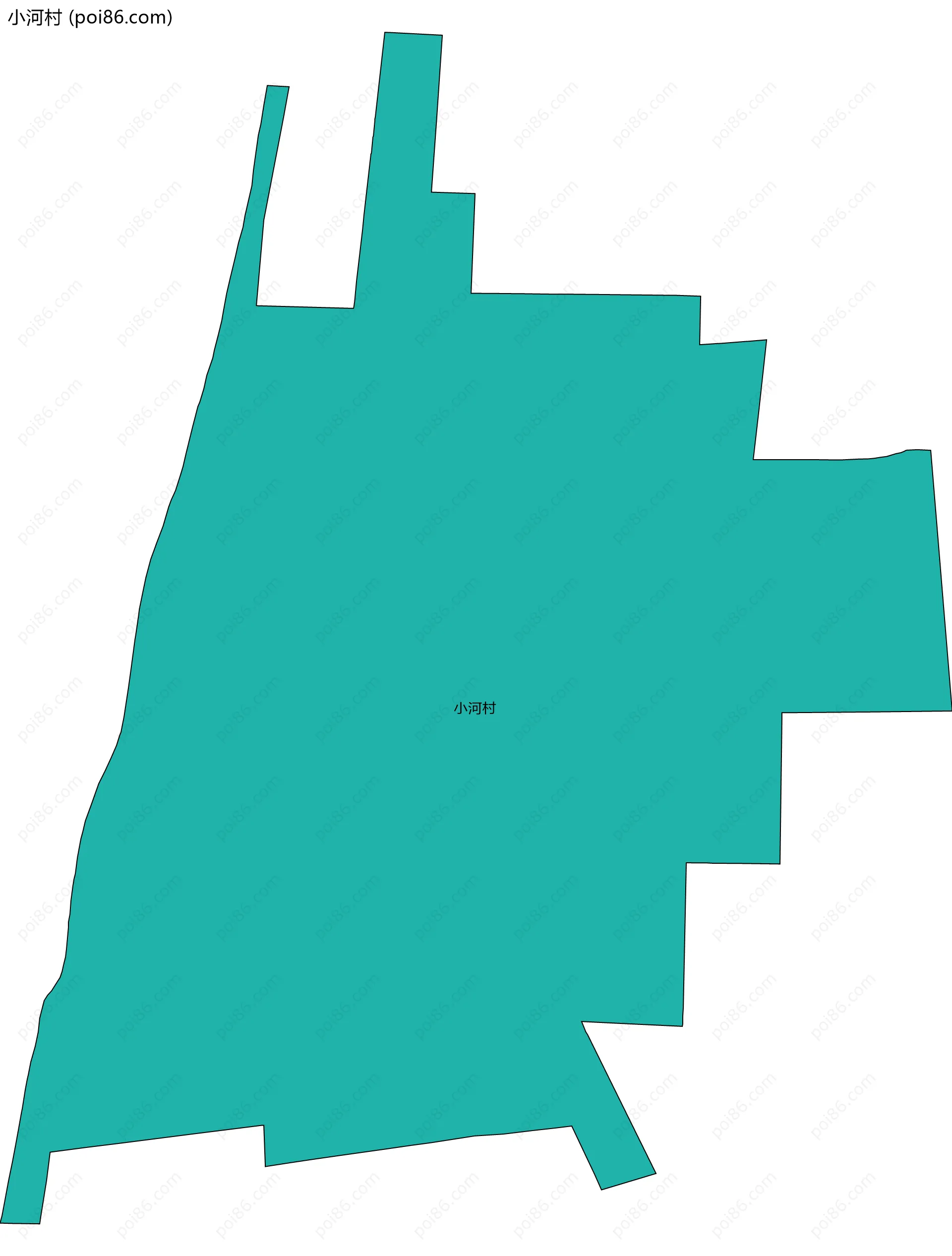 小河村边界地图