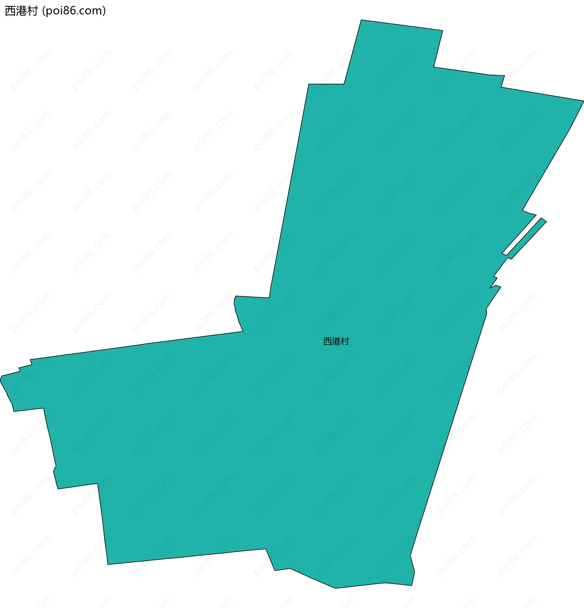 西港村边界地图