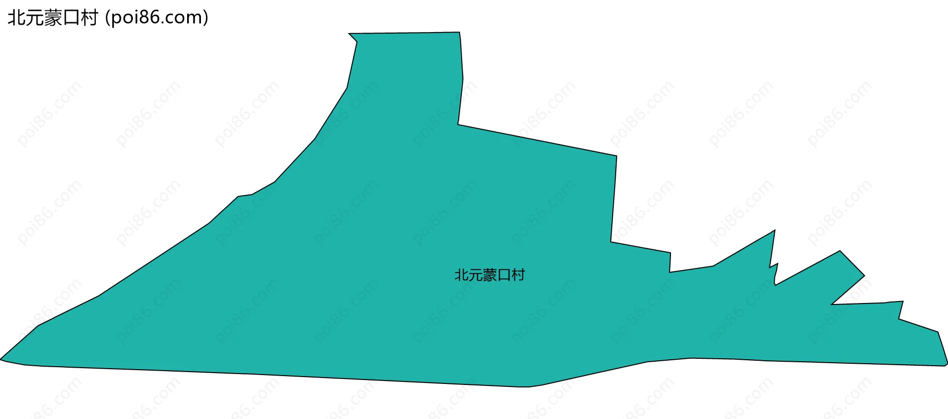 北元蒙口村边界地图