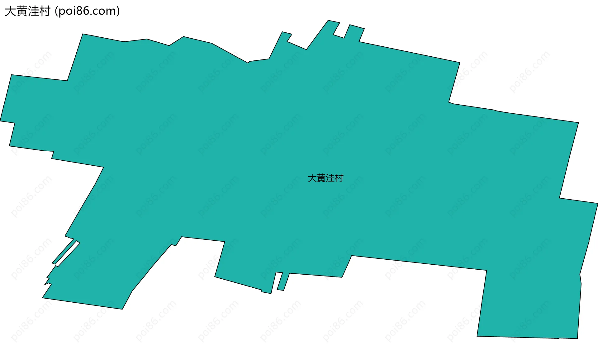 大黄洼村边界地图