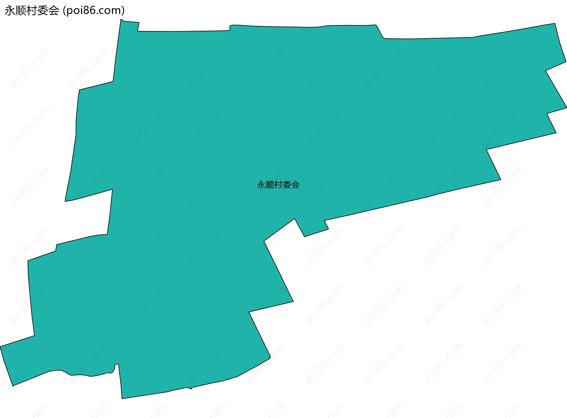 永顺村委会边界地图