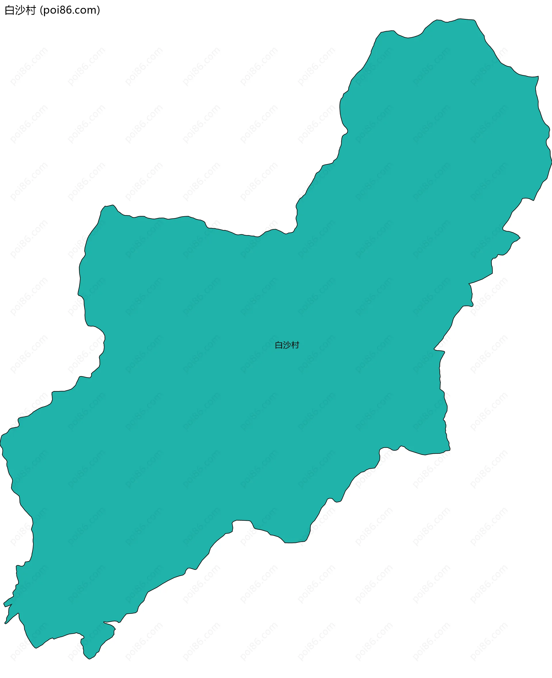 白沙村边界地图