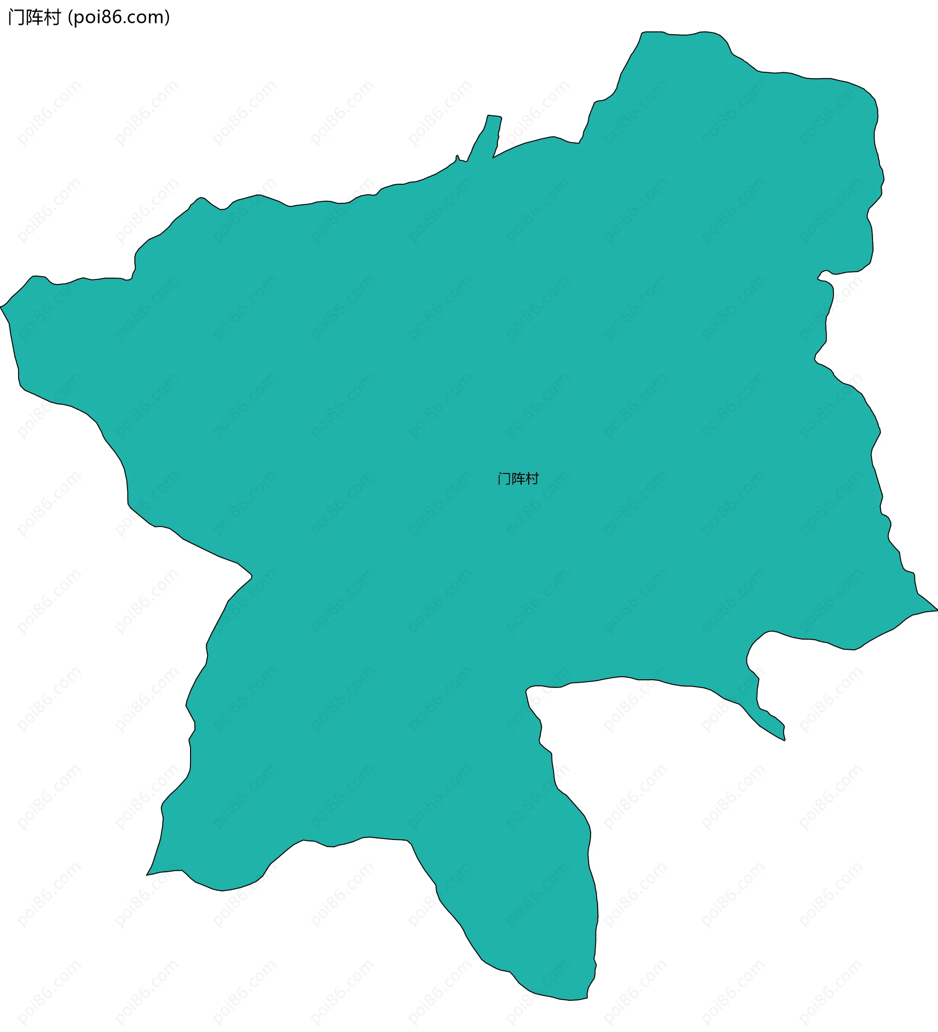 门阵村边界地图