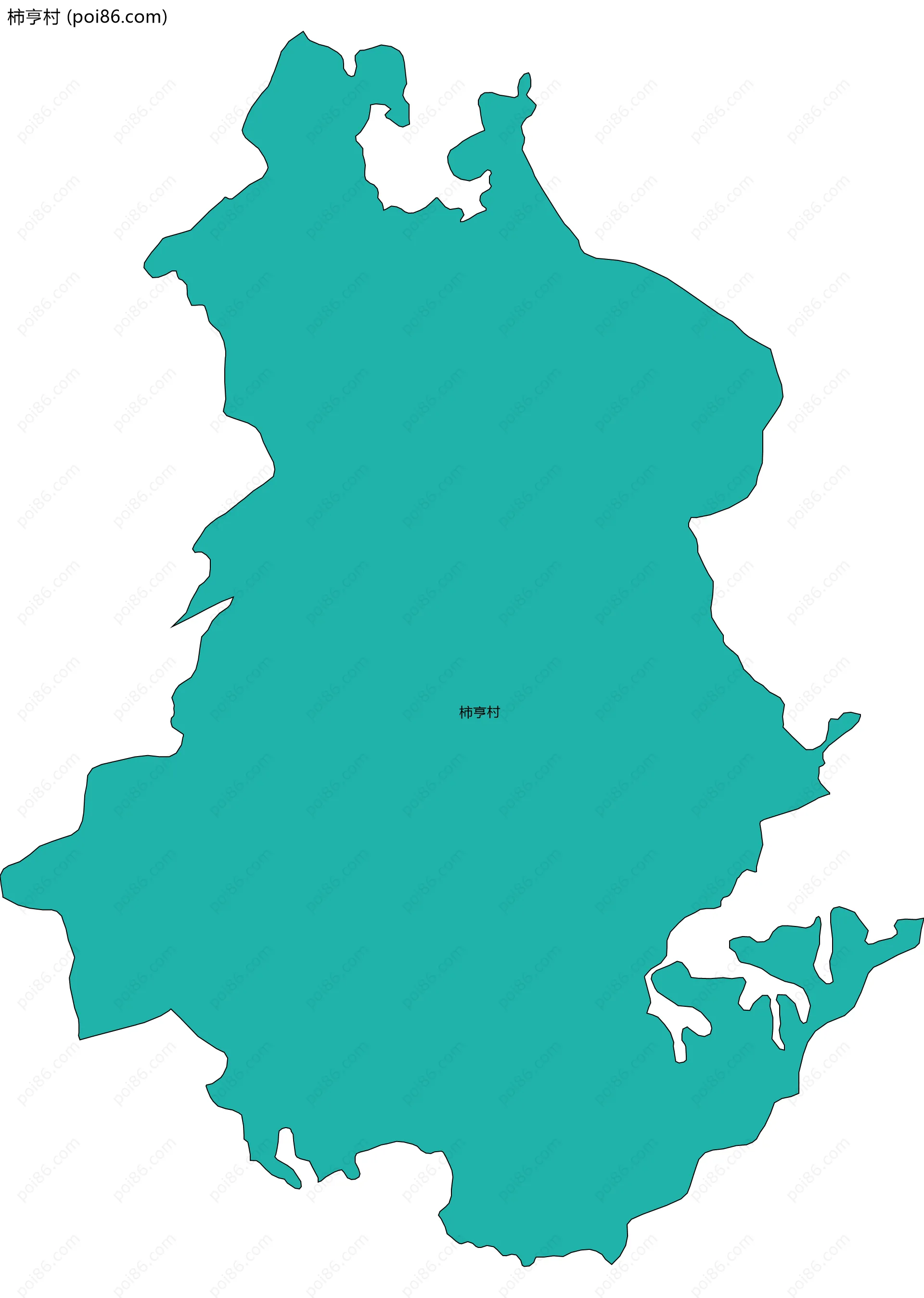 柿亨村边界地图