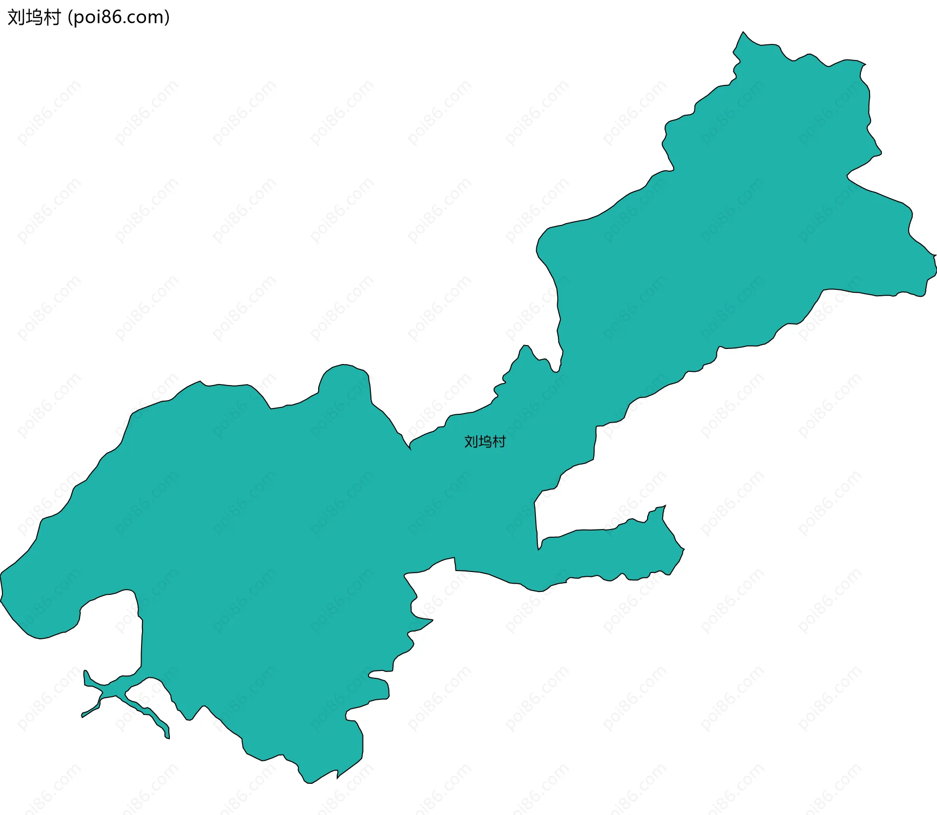 刘坞村边界地图