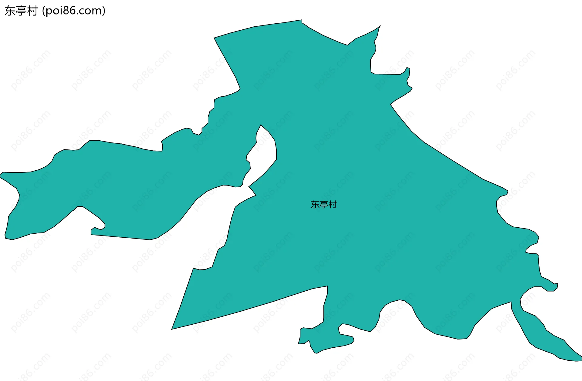 东亭村边界地图