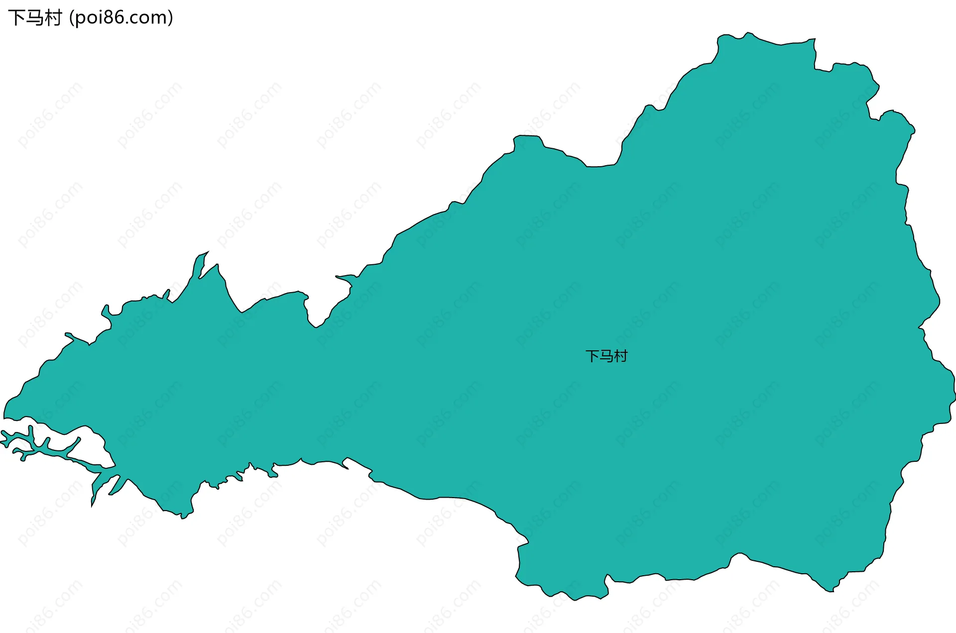 下马村边界地图