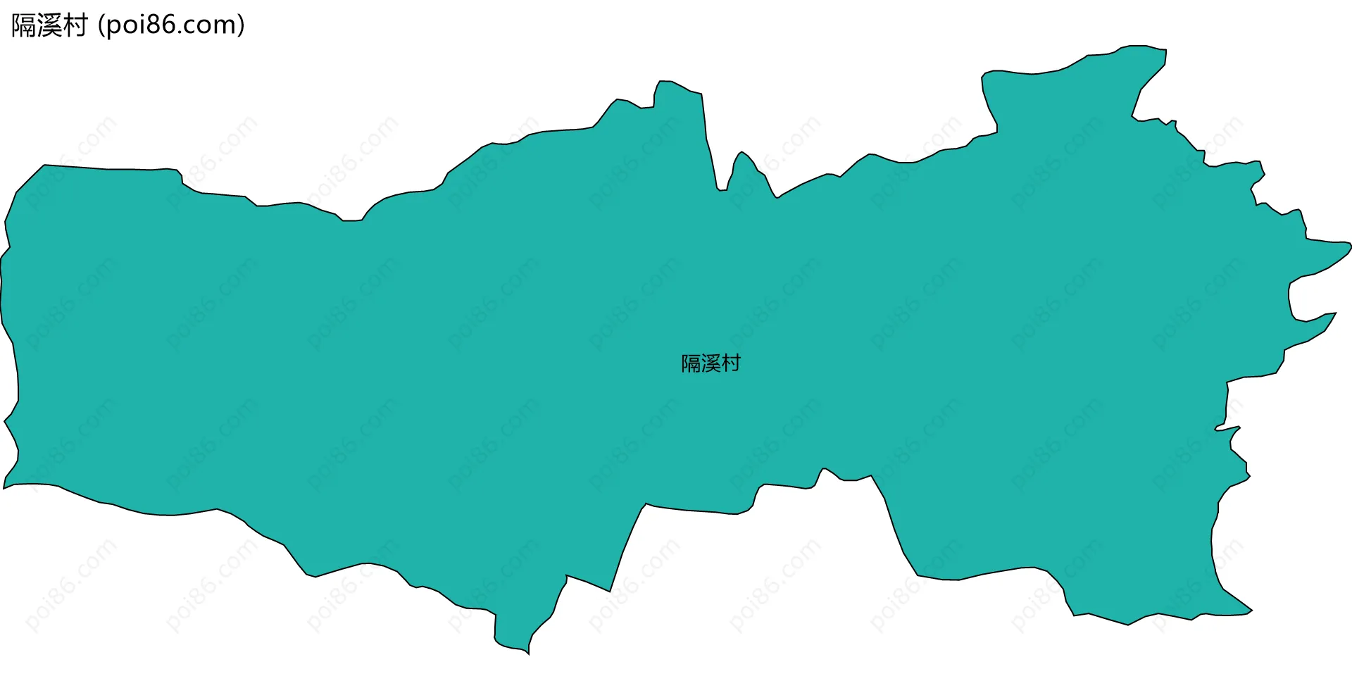 隔溪村边界地图