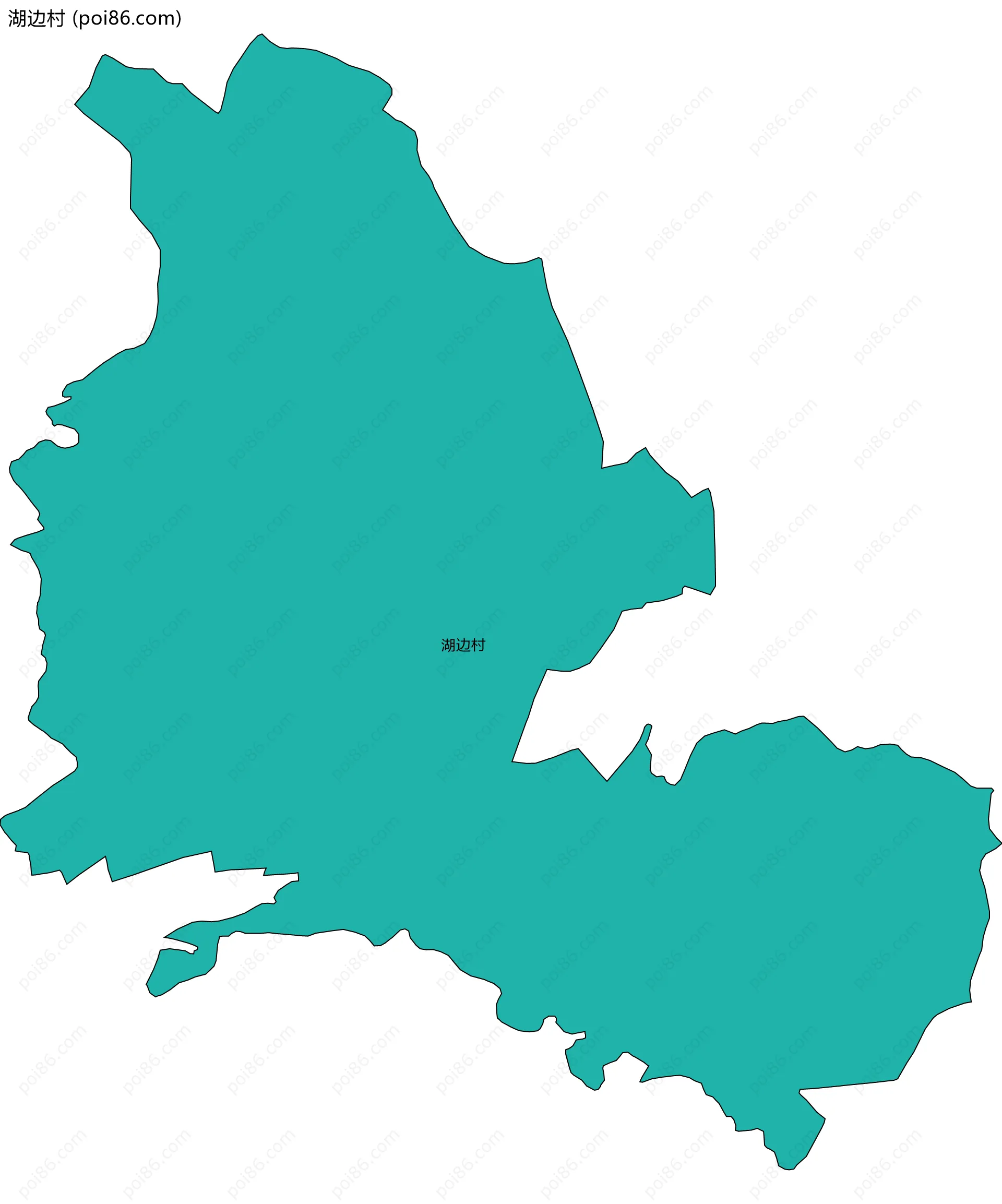 湖边村边界地图